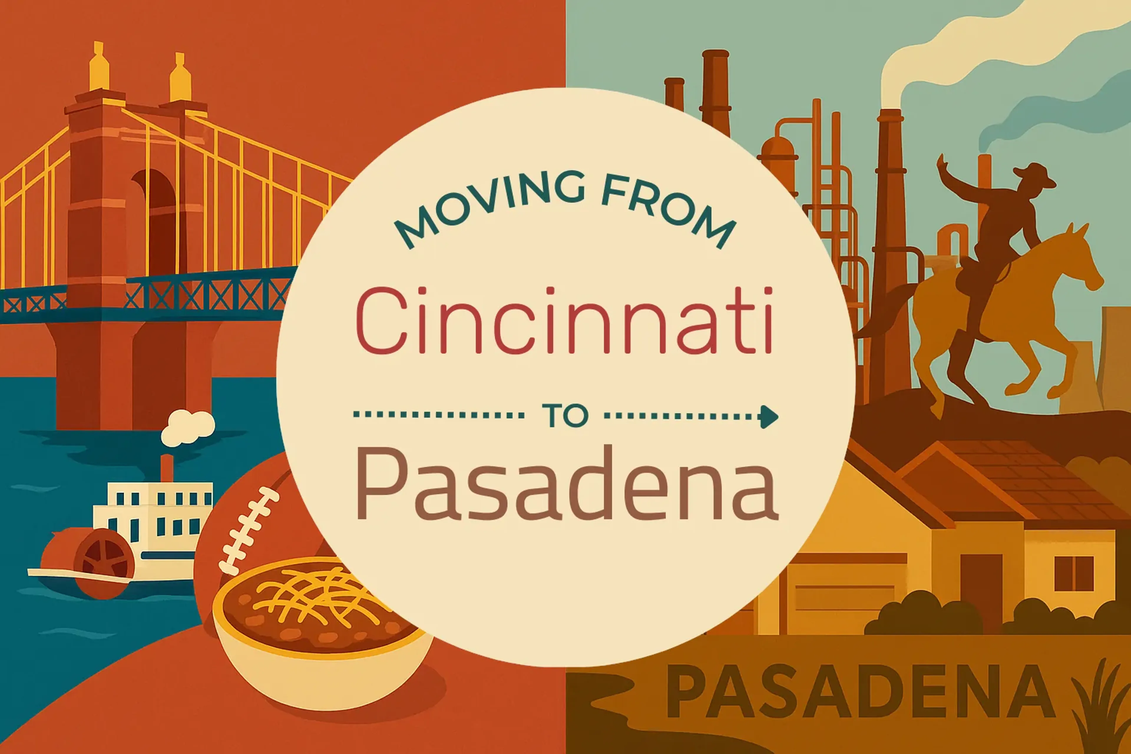 Side-by-side comparison of Cincinnati to Pasadena moving companies