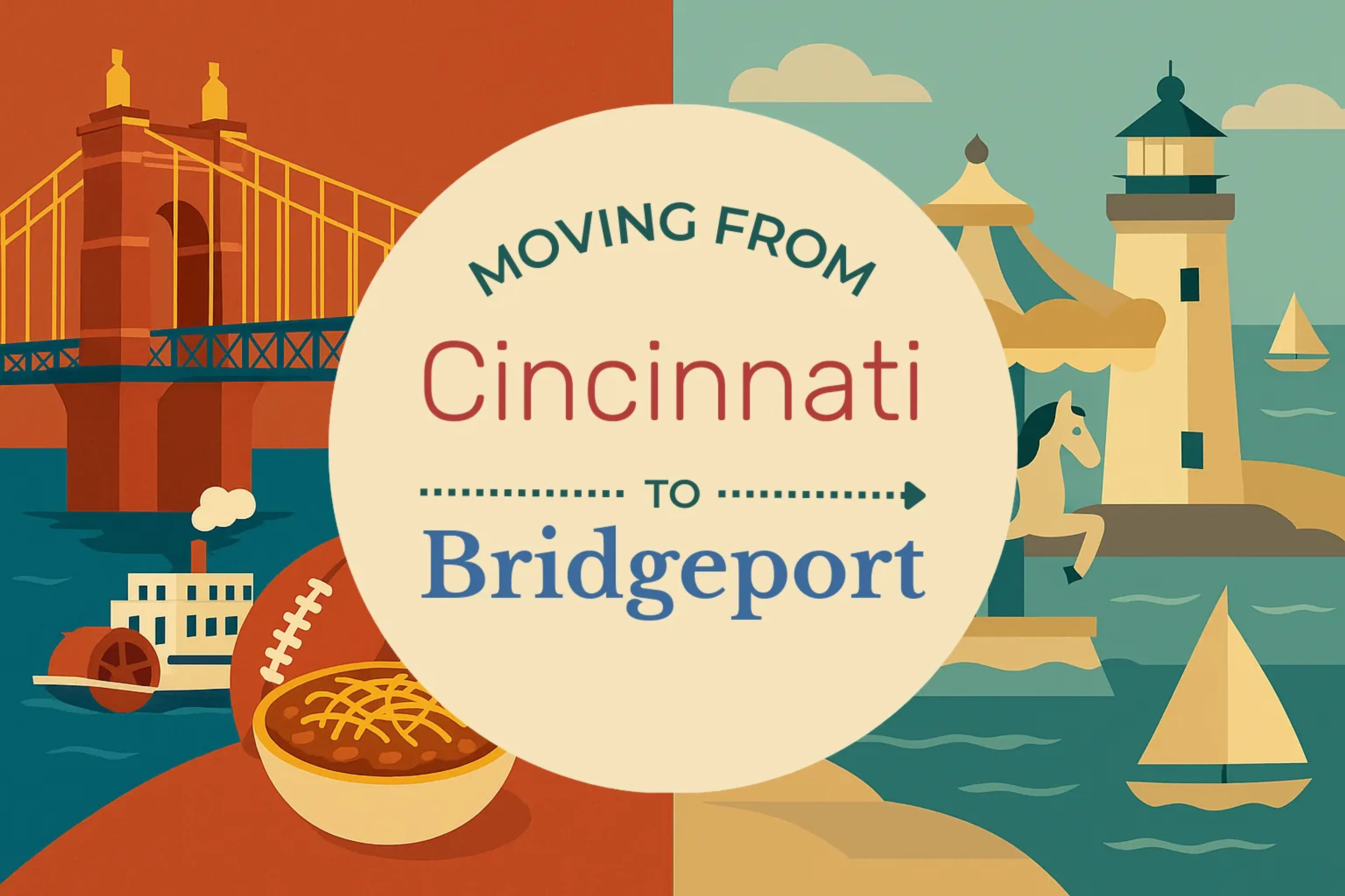Side-by-side comparison of Cincinnati to Bridgeport moving companies