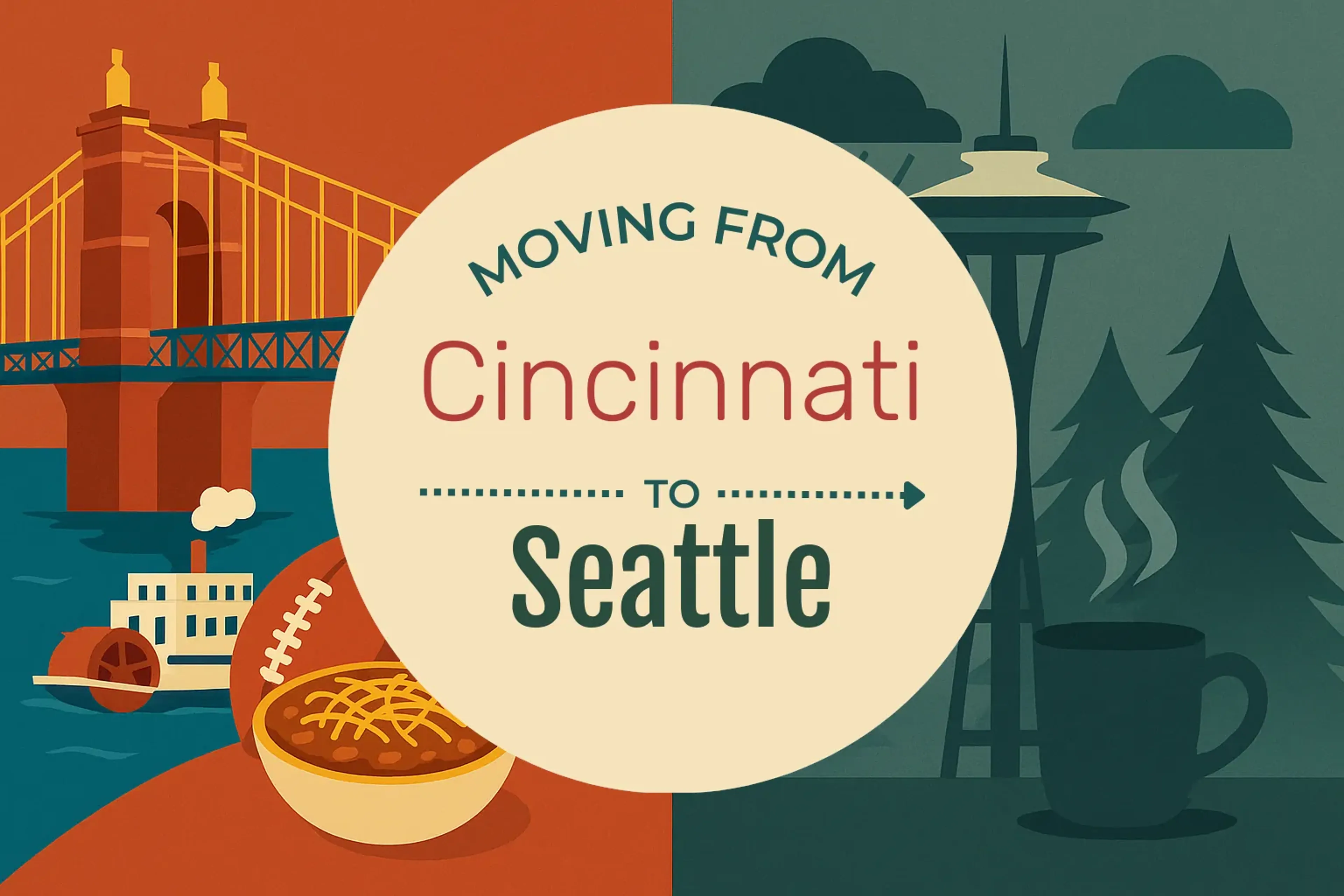 Side-by-side comparison of Cincinnati to Seattle moving companies