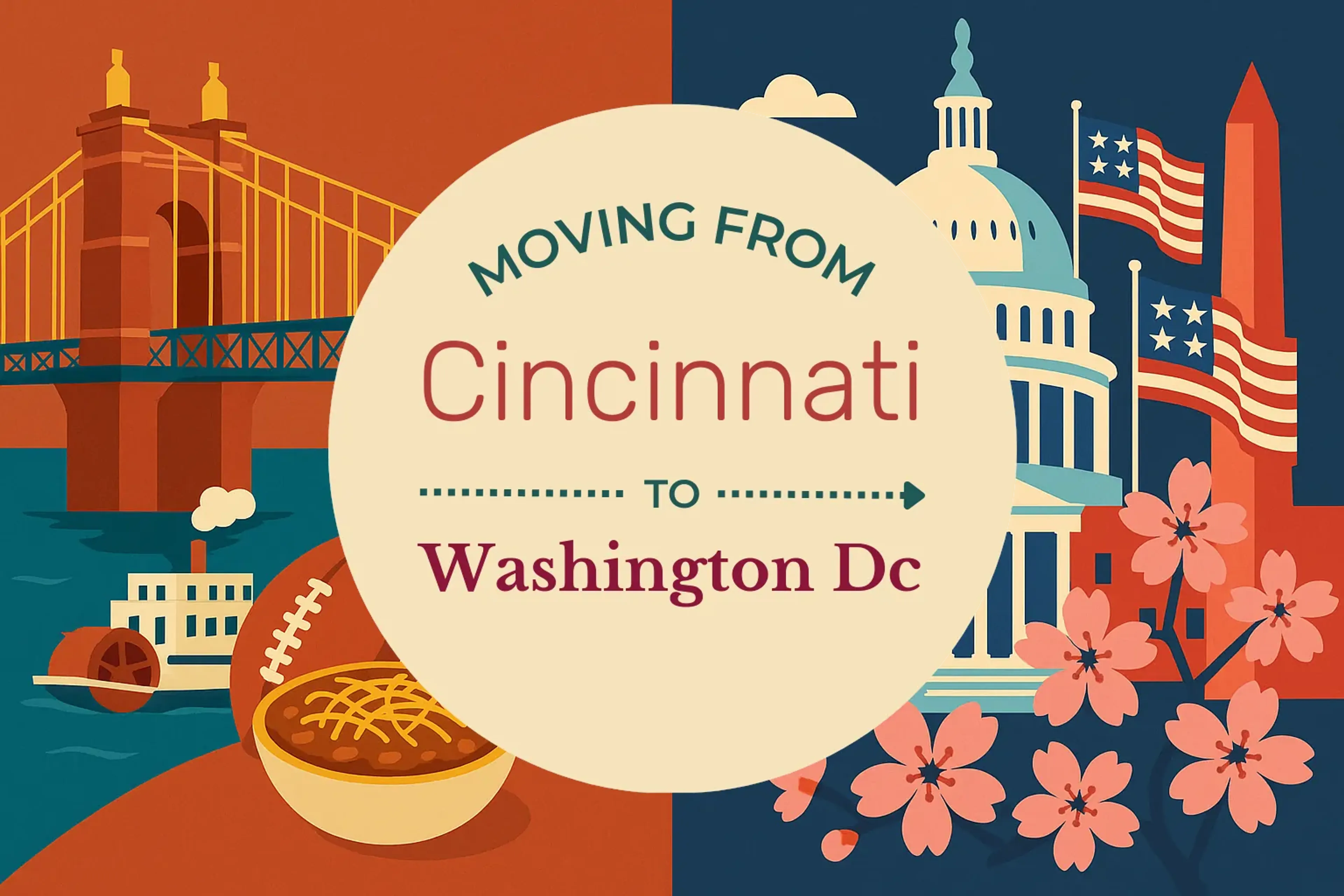 Side-by-side comparison of Cincinnati to Washington DC moving companies