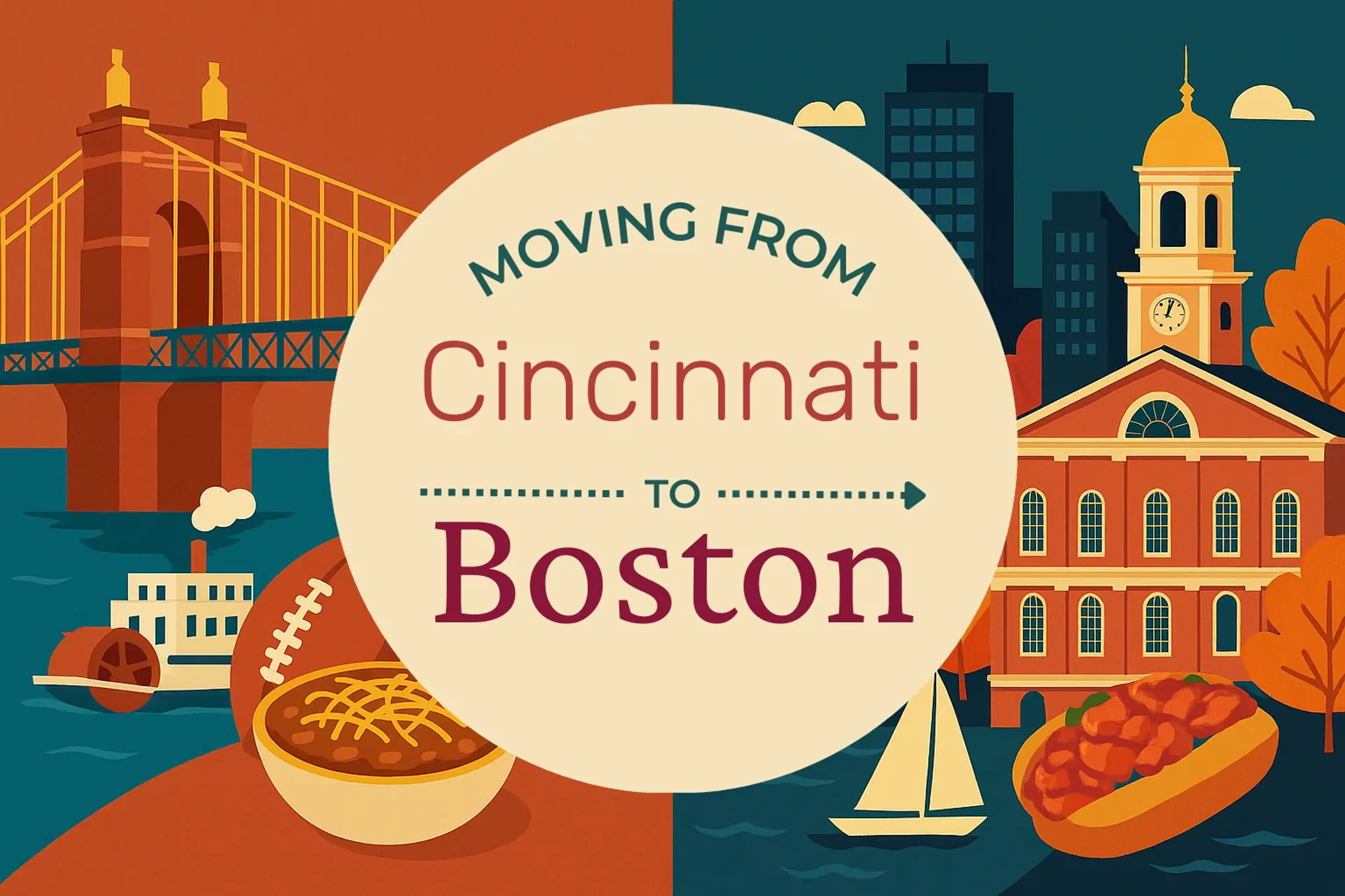 Side-by-side comparison of Cincinnati to Boston moving companies