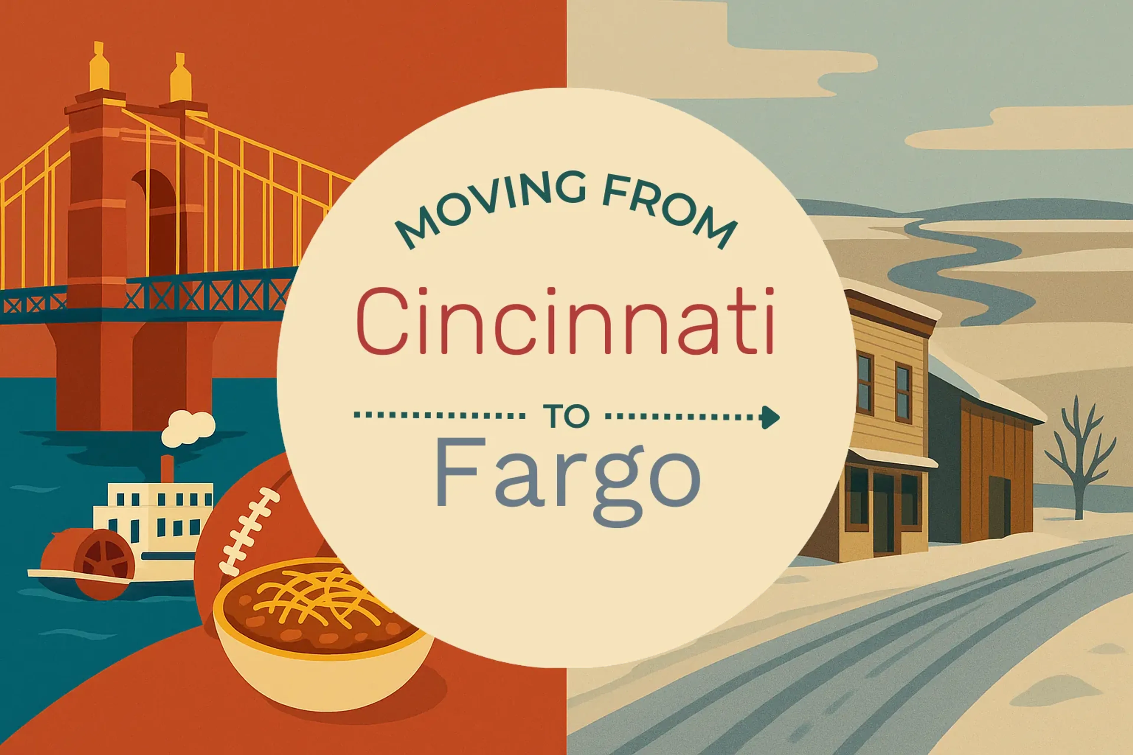 Side-by-side comparison of Cincinnati to Fargo moving companies