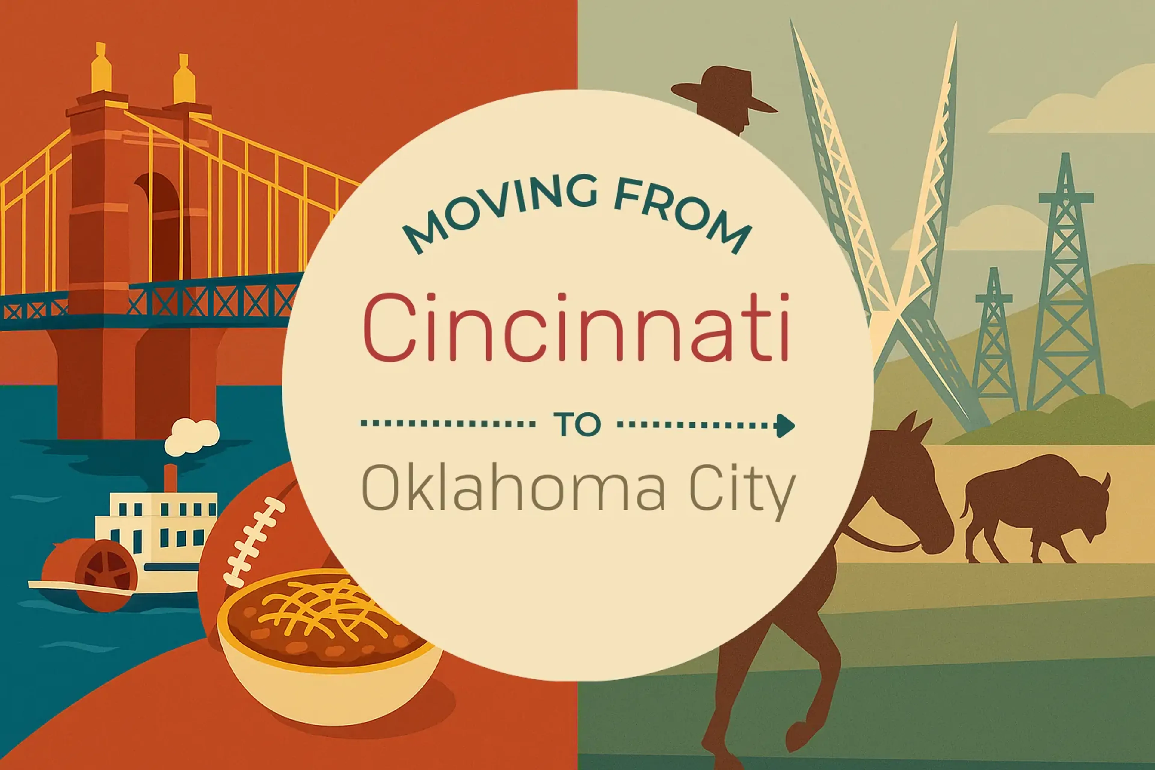 Side-by-side comparison of Cincinnati to Oklahoma City moving companies