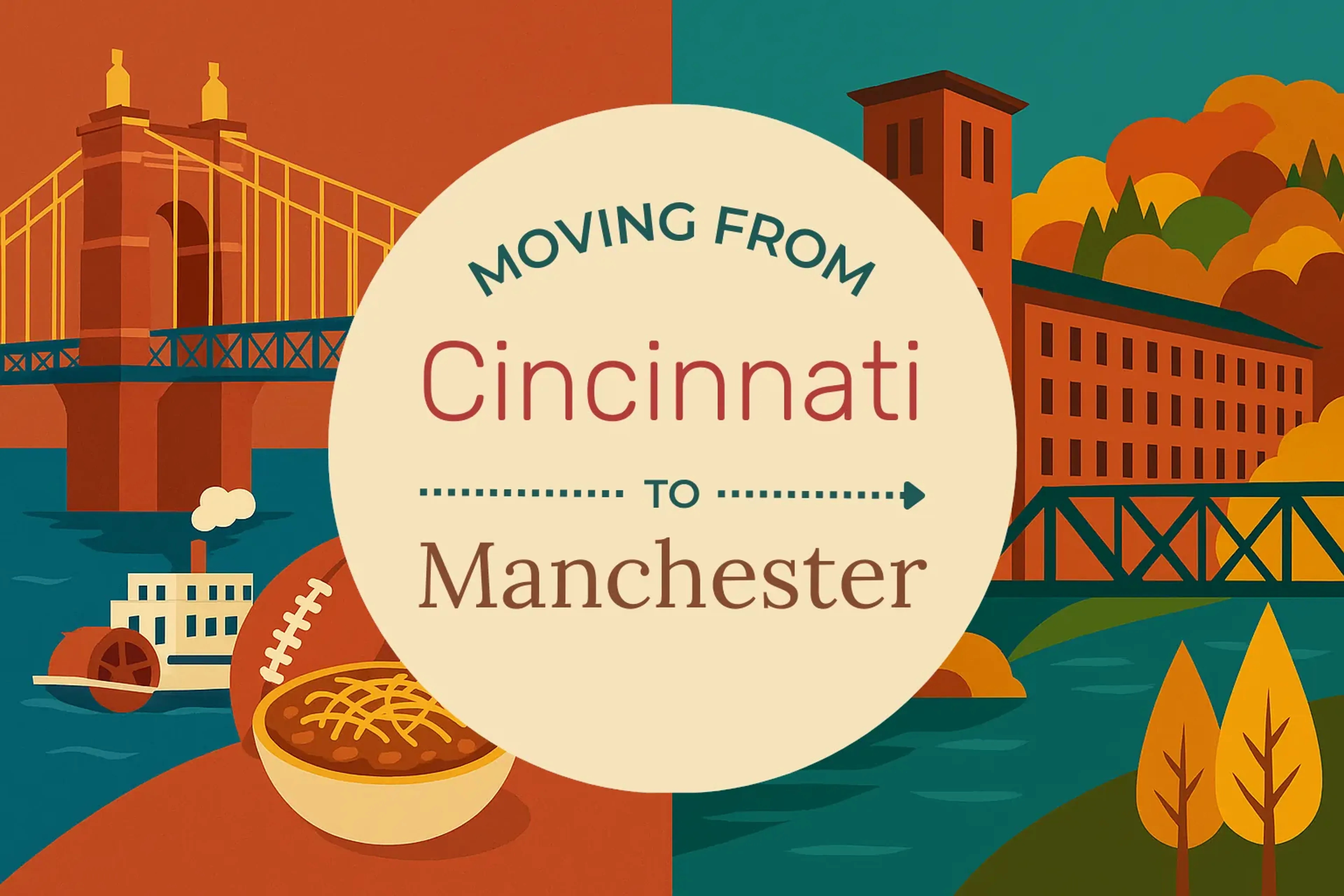 Side-by-side comparison of Cincinnati to Manchester moving companies