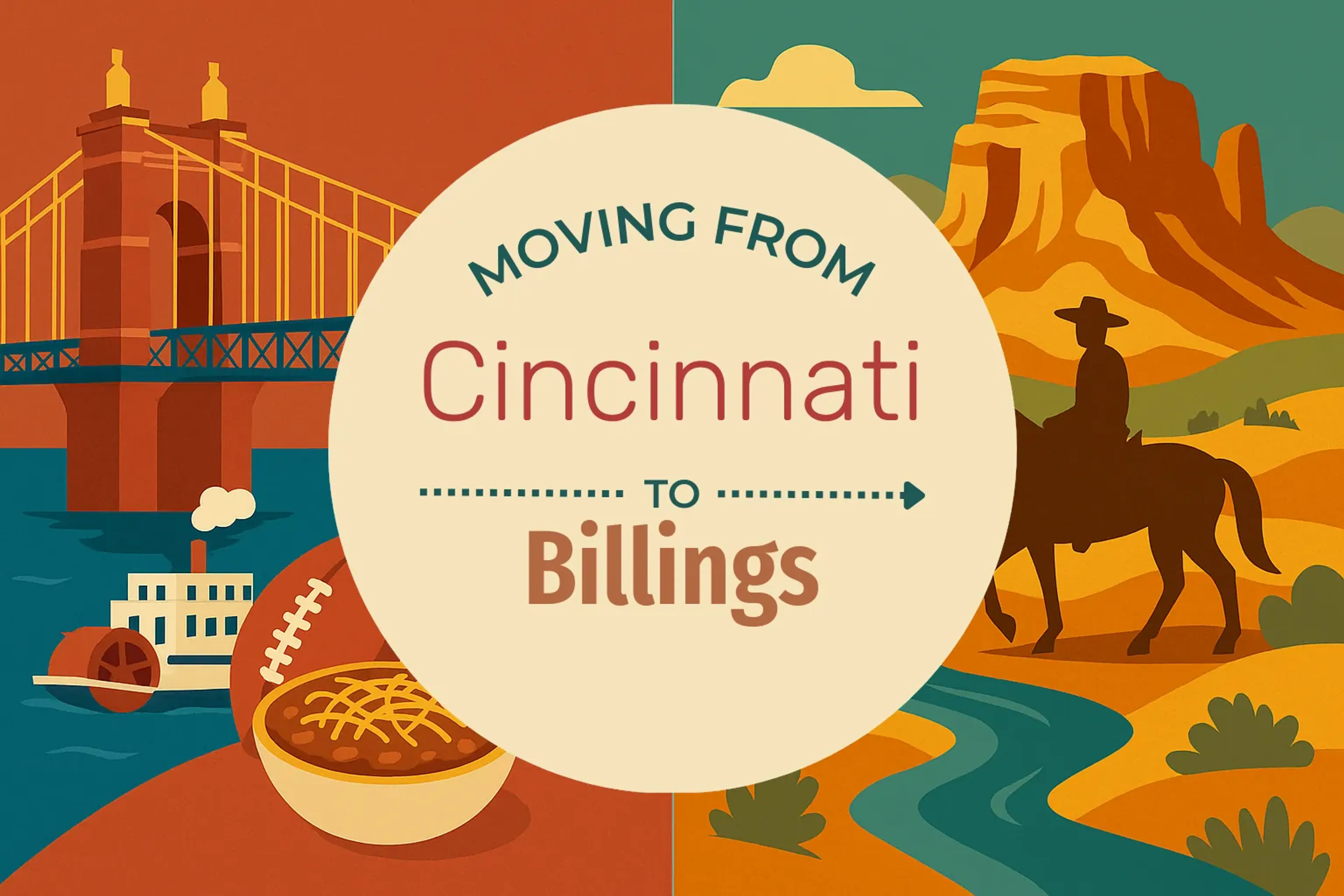 Side-by-side comparison of Cincinnati to Billings moving companies