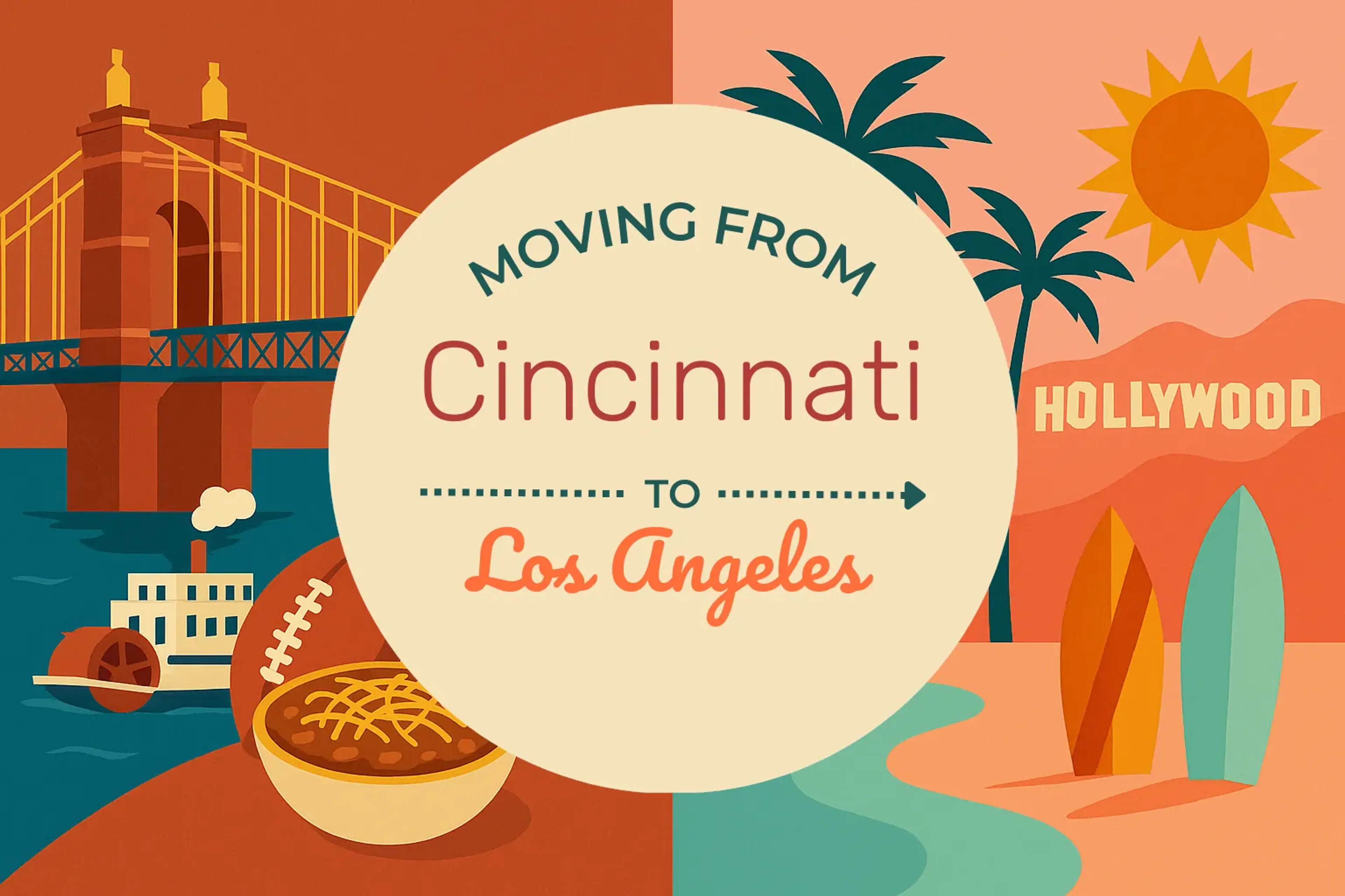 Side-by-side comparison of Cincinnati to Los Angeles moving companies