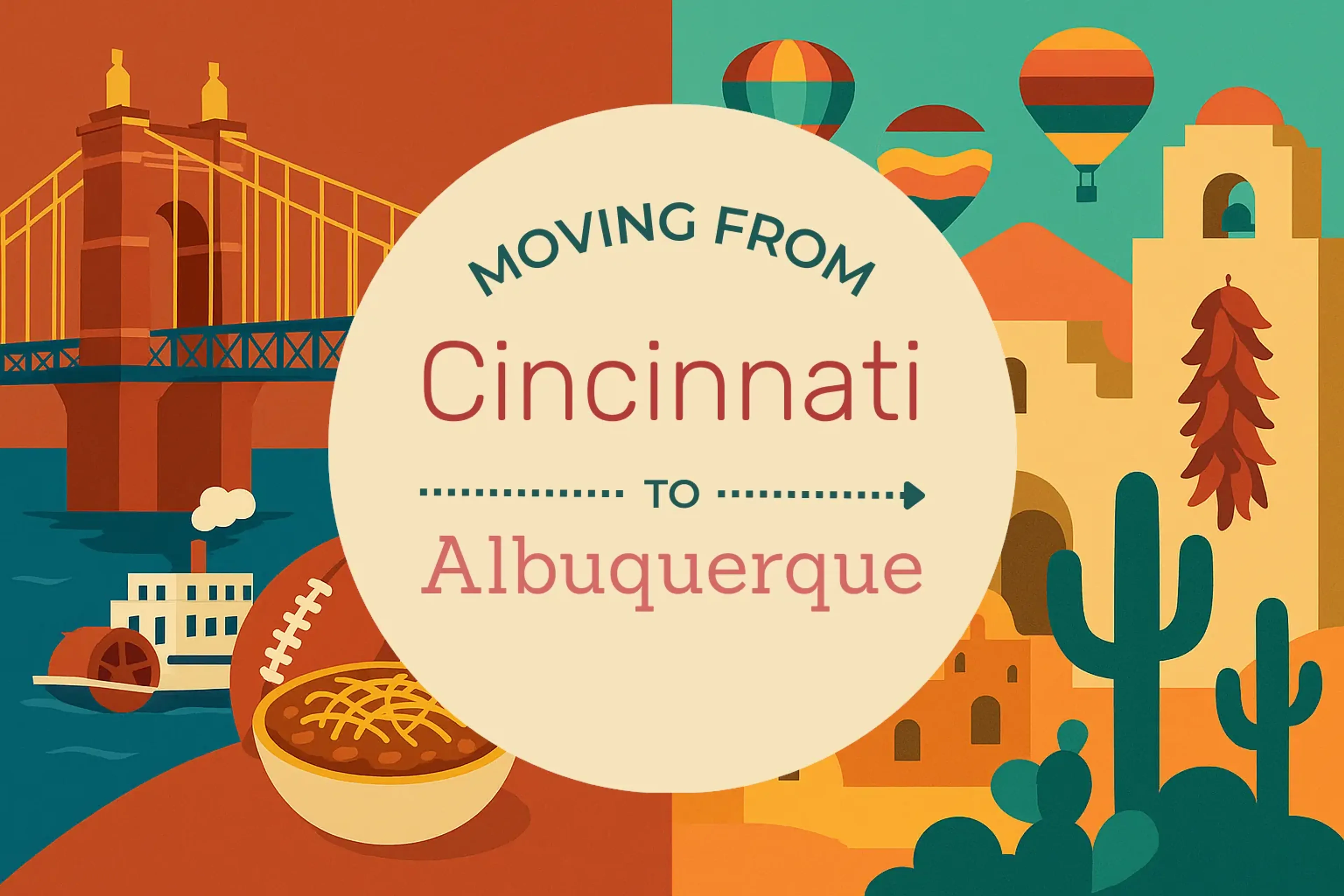 Side-by-side comparison of Cincinnati to Albuquerque moving companies