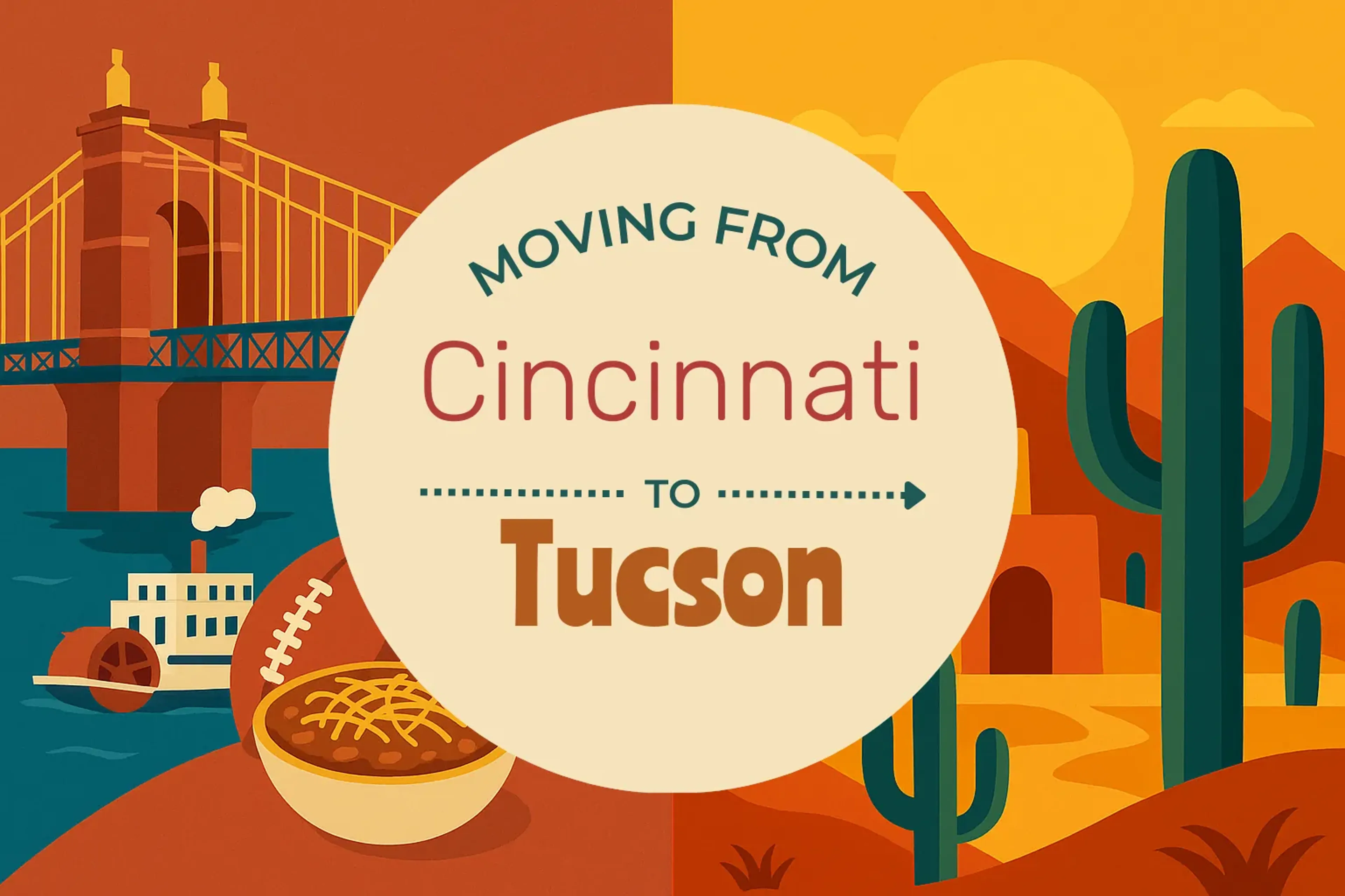 Side-by-side comparison of Cincinnati to Tucson moving companies