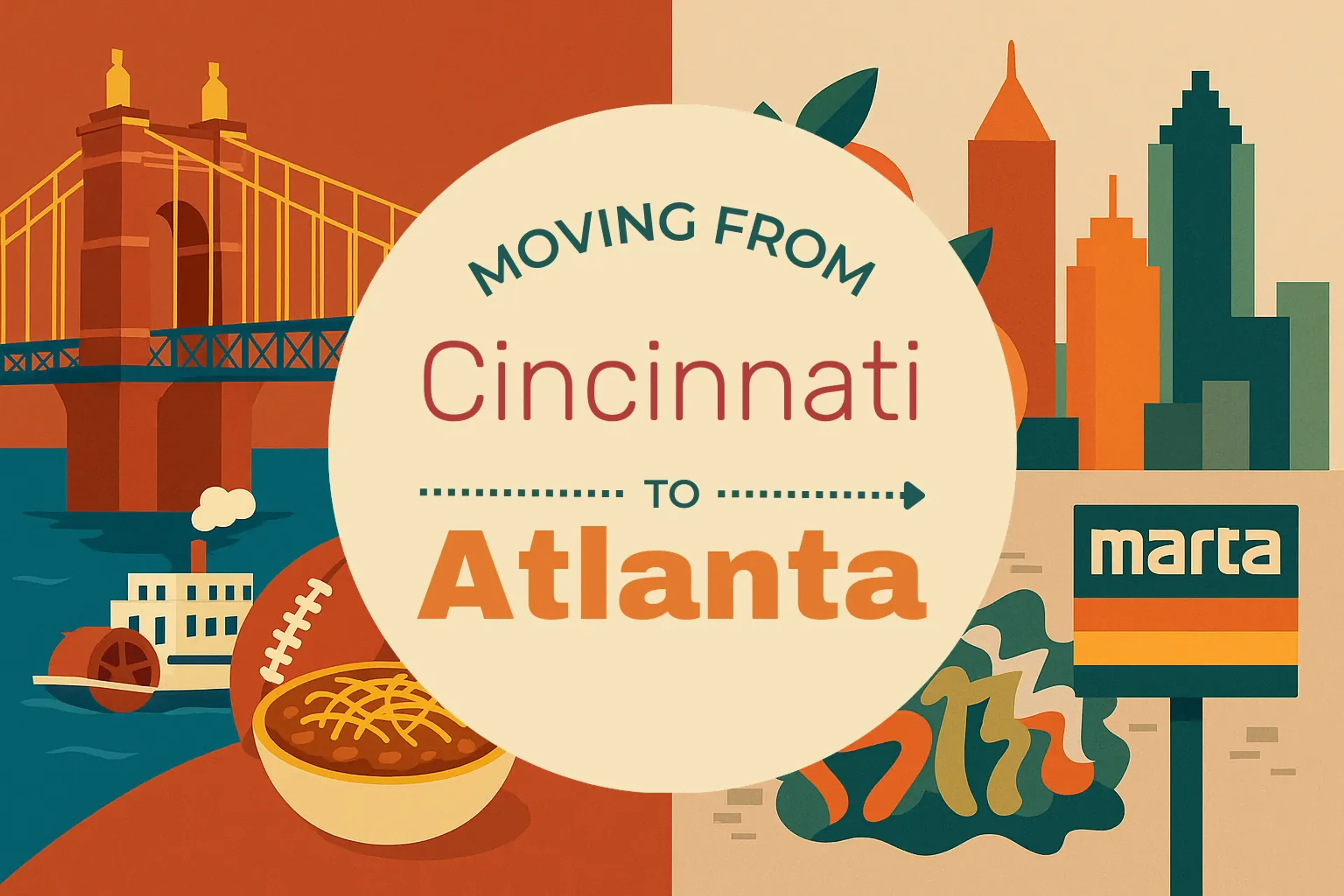 Side-by-side comparison of Cincinnati to Atlanta moving companies