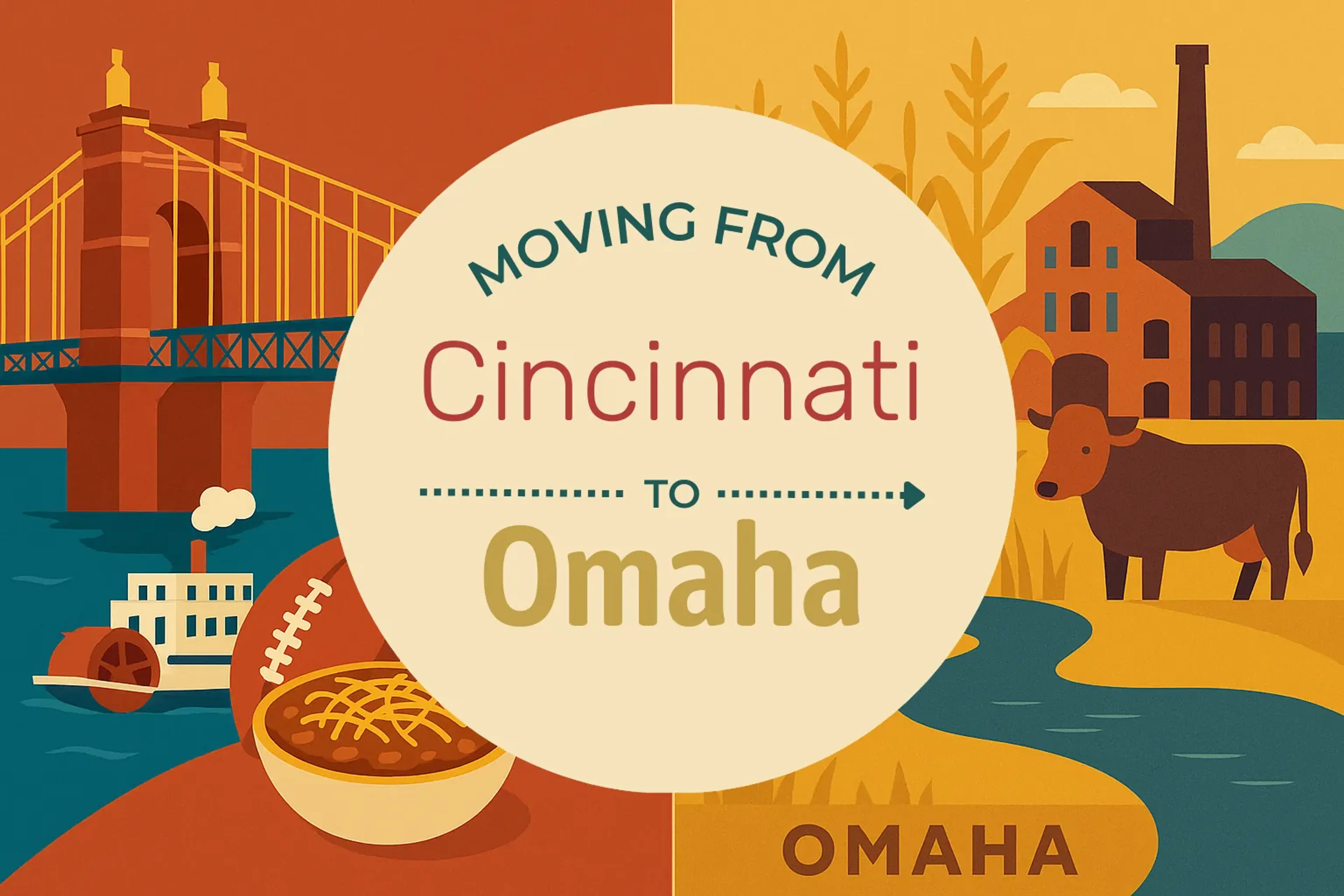 Side-by-side comparison of Cincinnati to Omaha moving companies
