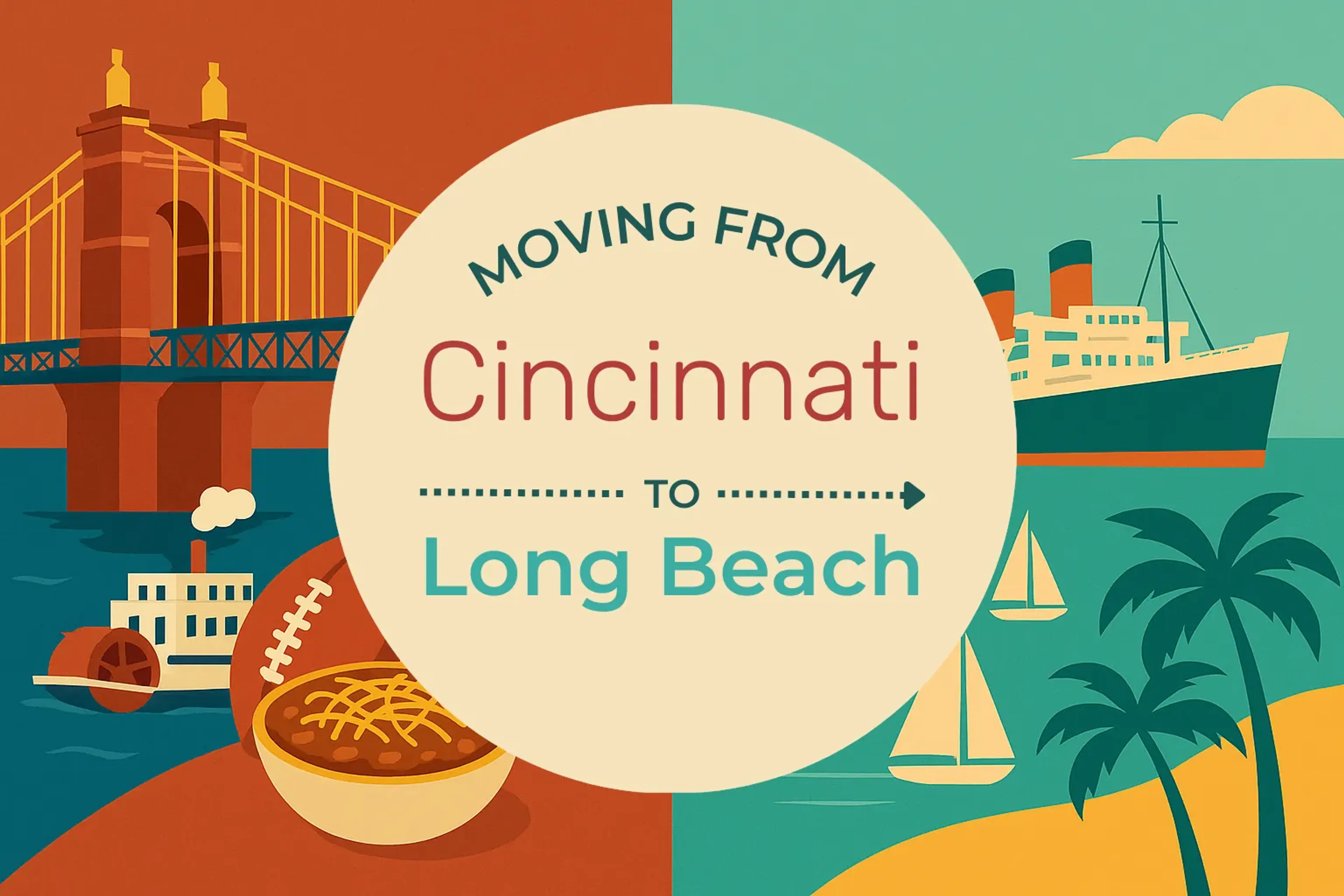 Side-by-side comparison of Cincinnati to Long Beach moving companies