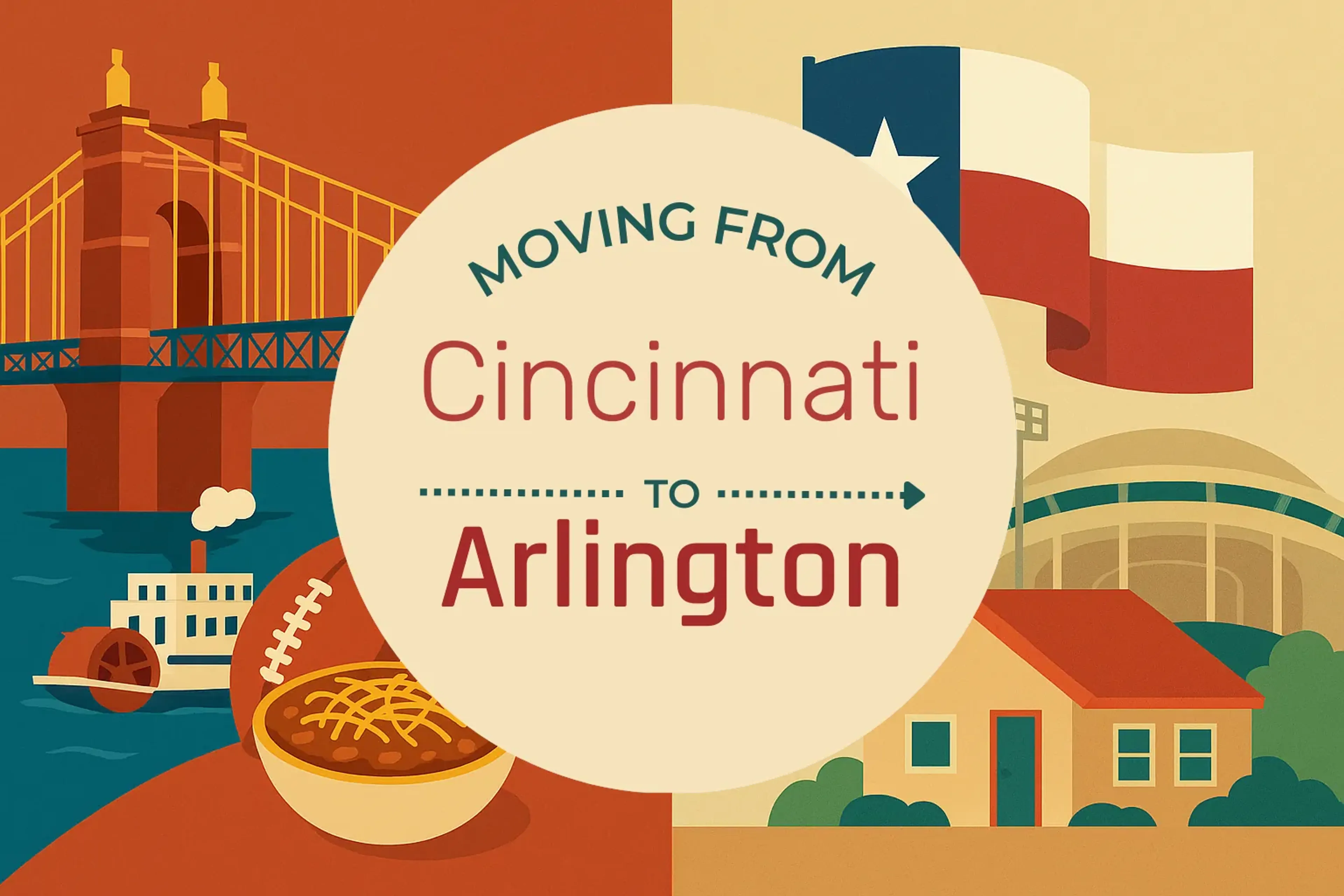 Side-by-side comparison of Cincinnati to Arlington moving companies
