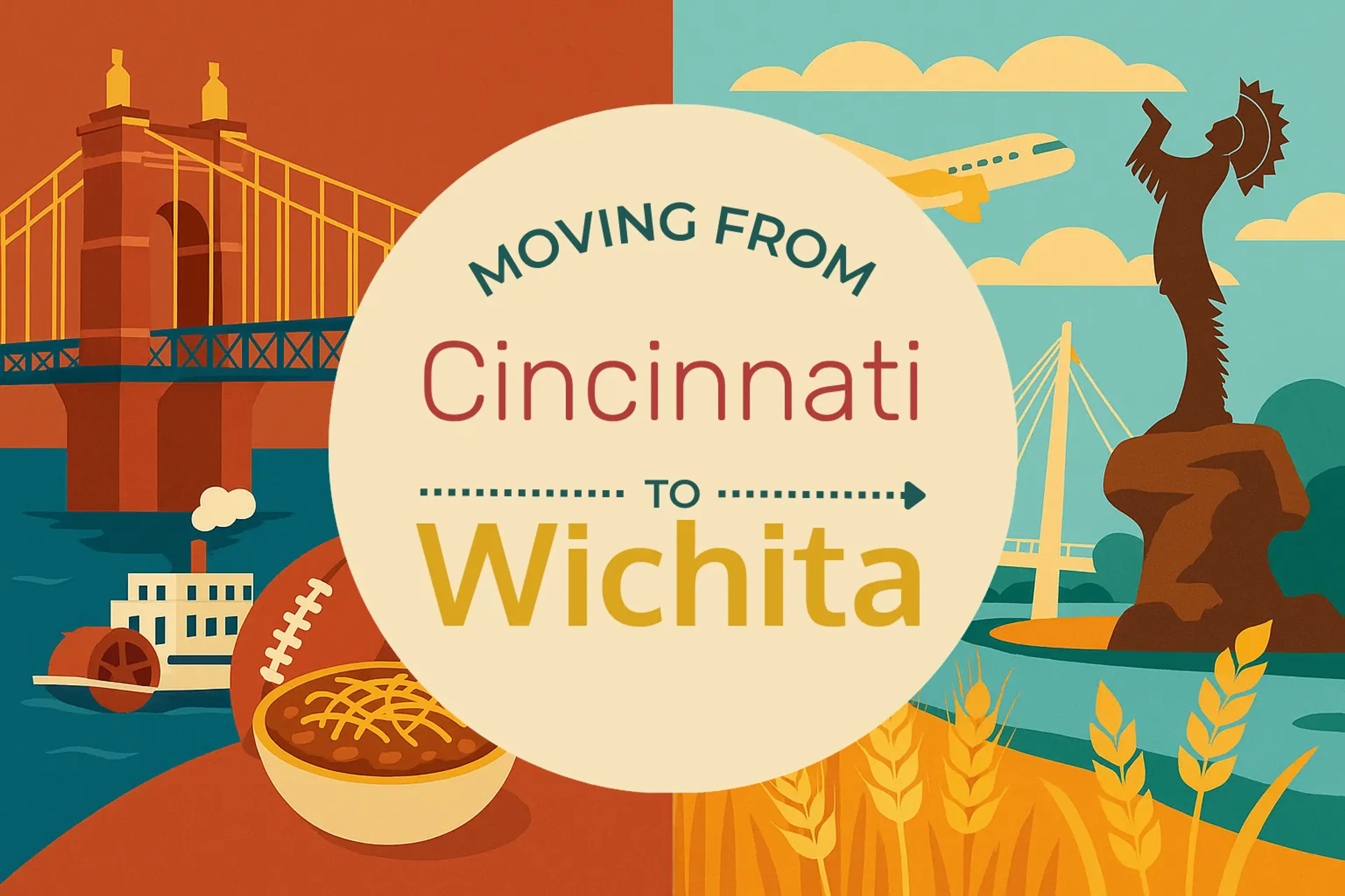 Side-by-side comparison of Cincinnati to Wichita moving companies