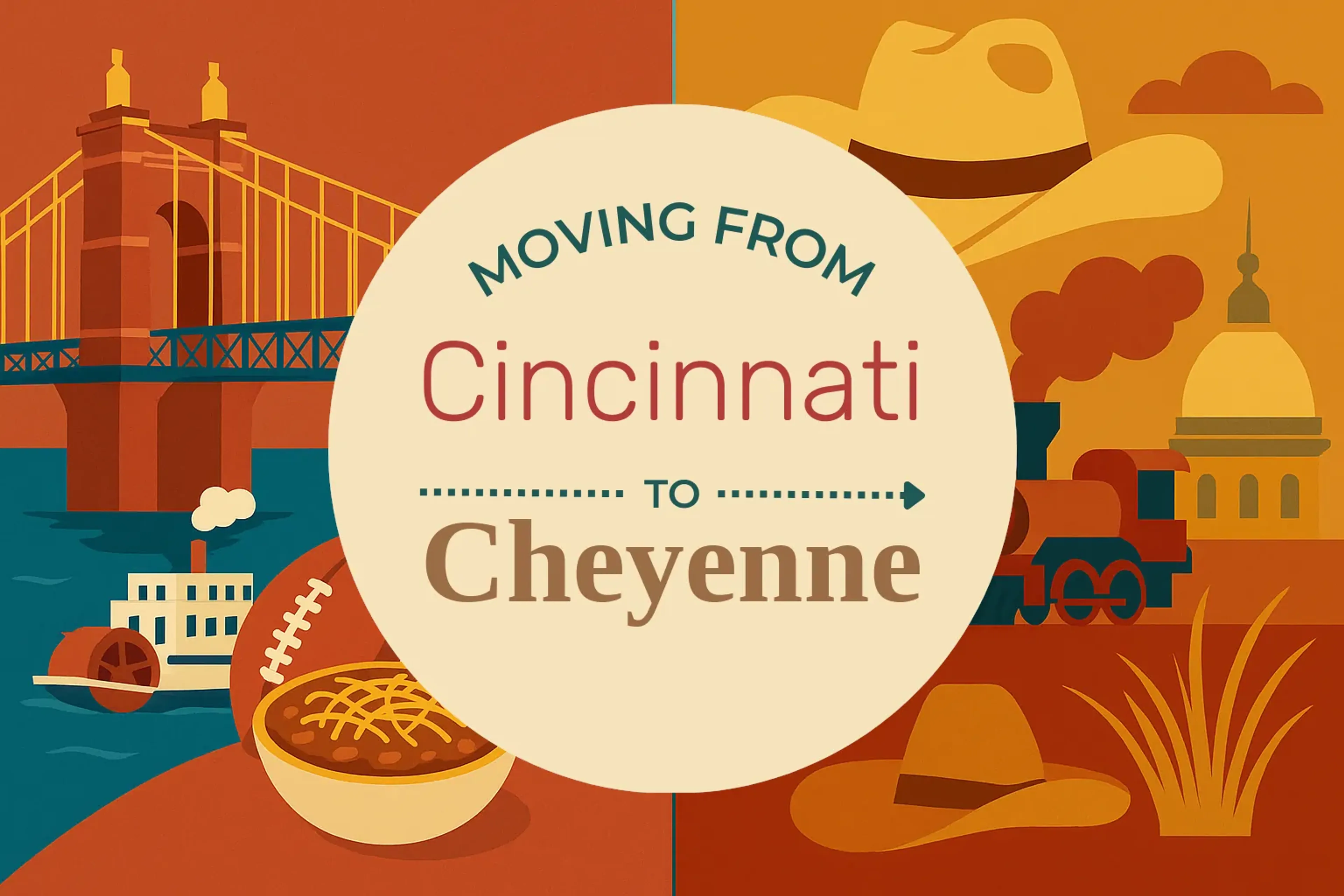 Side-by-side comparison of Cincinnati to Cheyenne moving companies