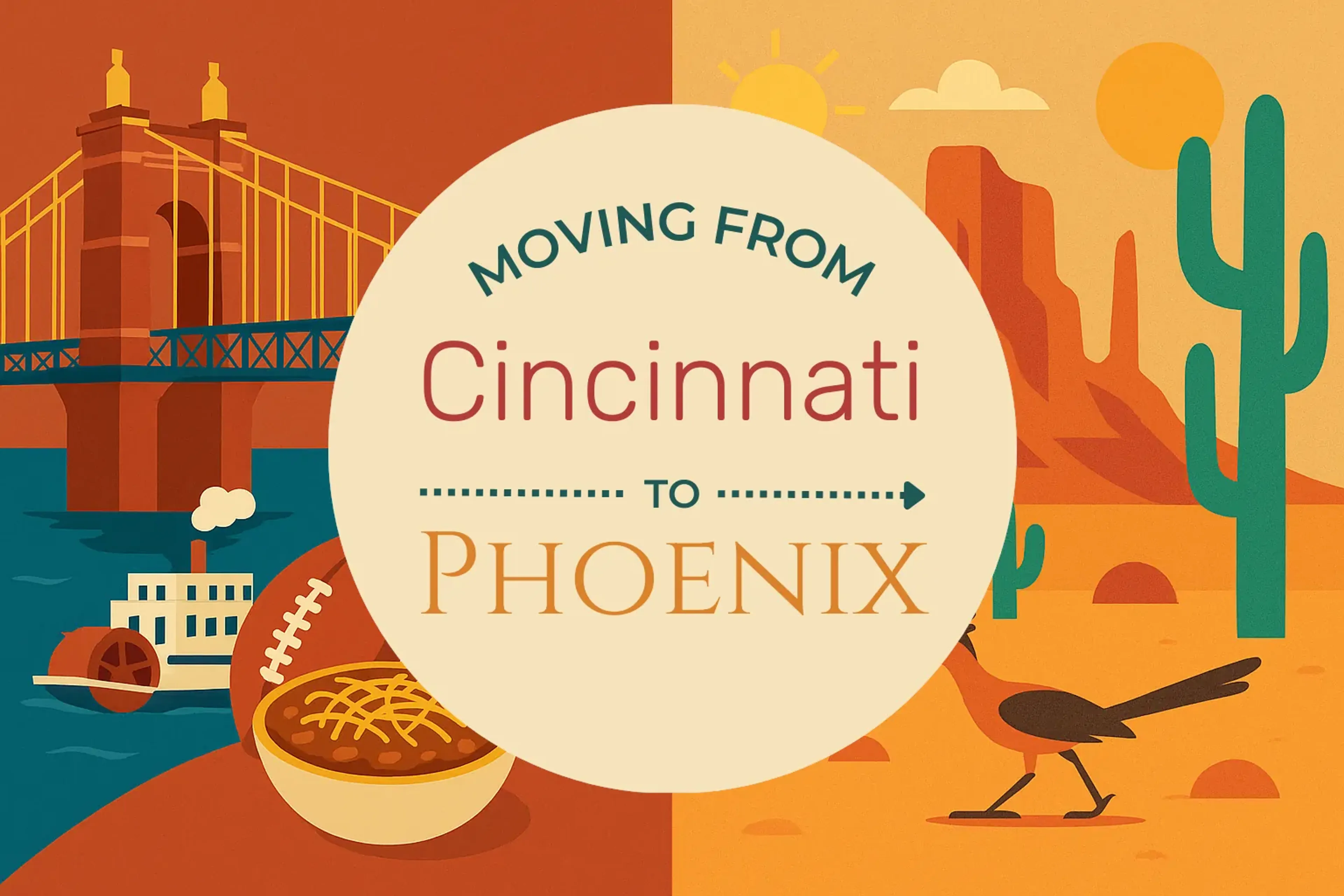 Side-by-side comparison of Cincinnati to Phoenix moving companies