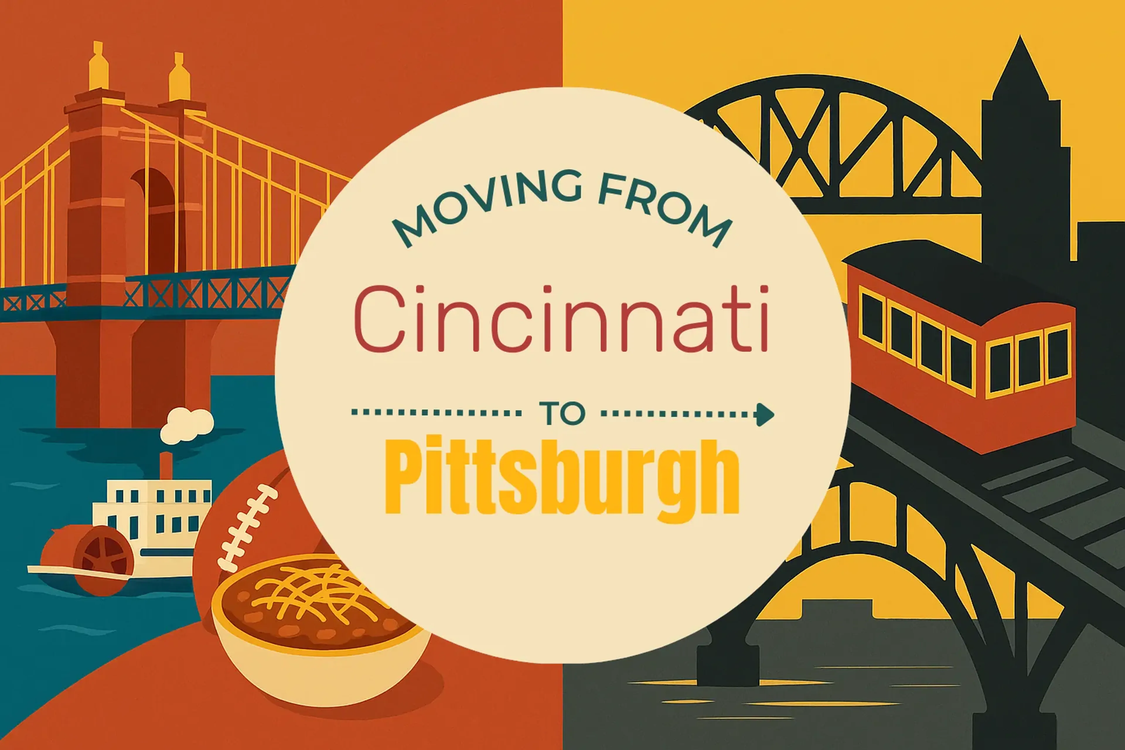Side-by-side comparison of Cincinnati to Pittsburgh moving companies