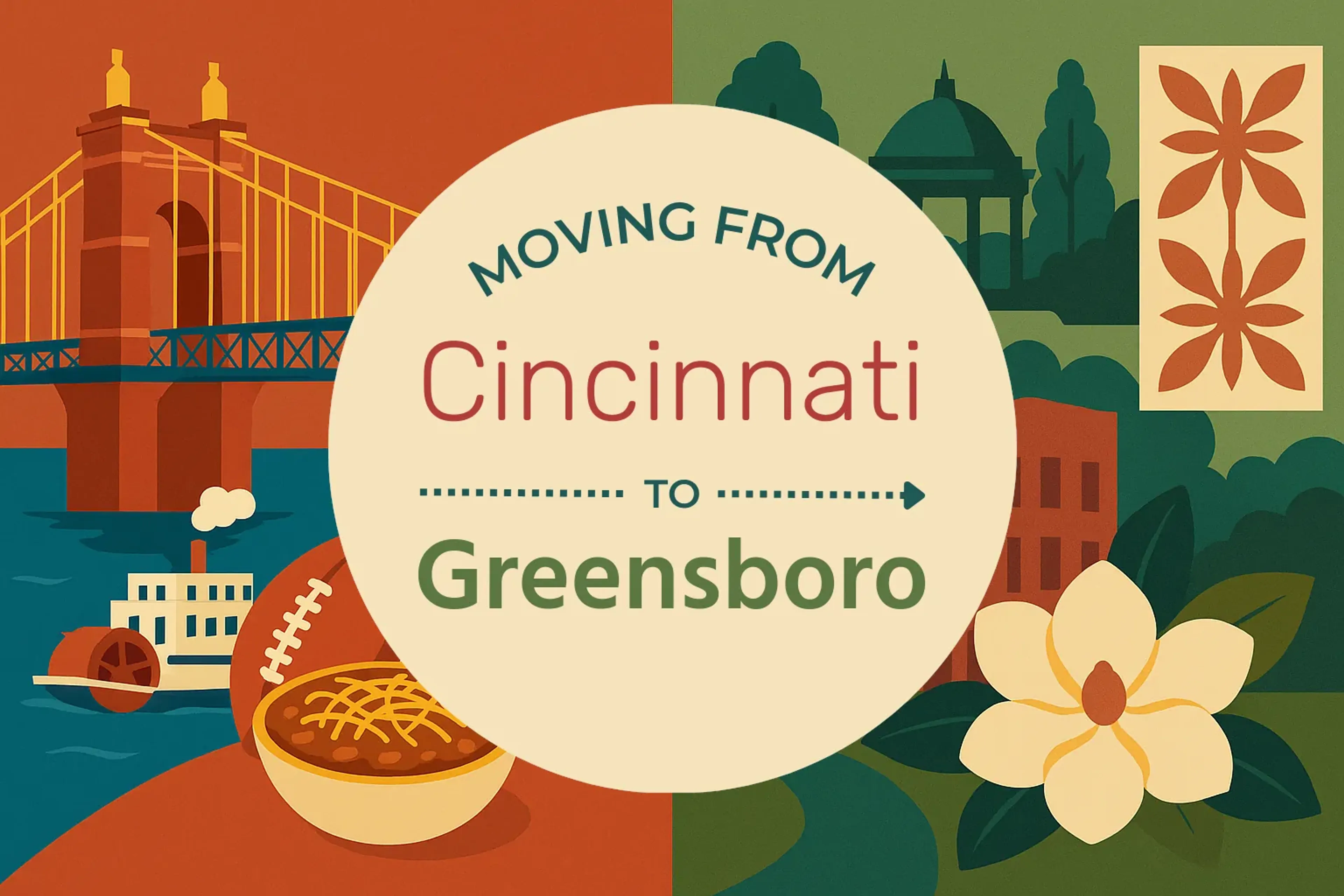 Side-by-side comparison of Cincinnati to Greensboro moving companies