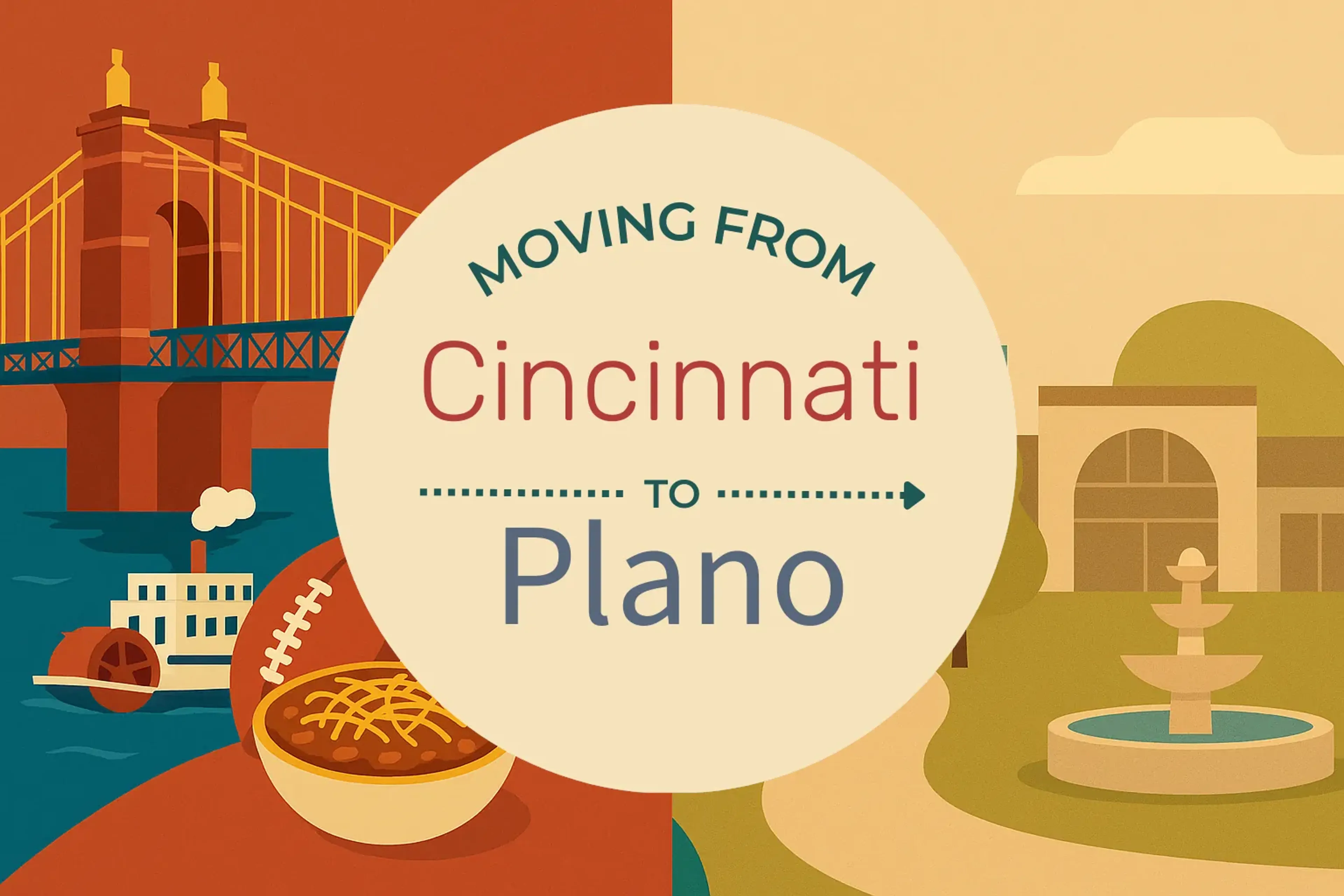 Side-by-side comparison of Cincinnati to Plano moving companies