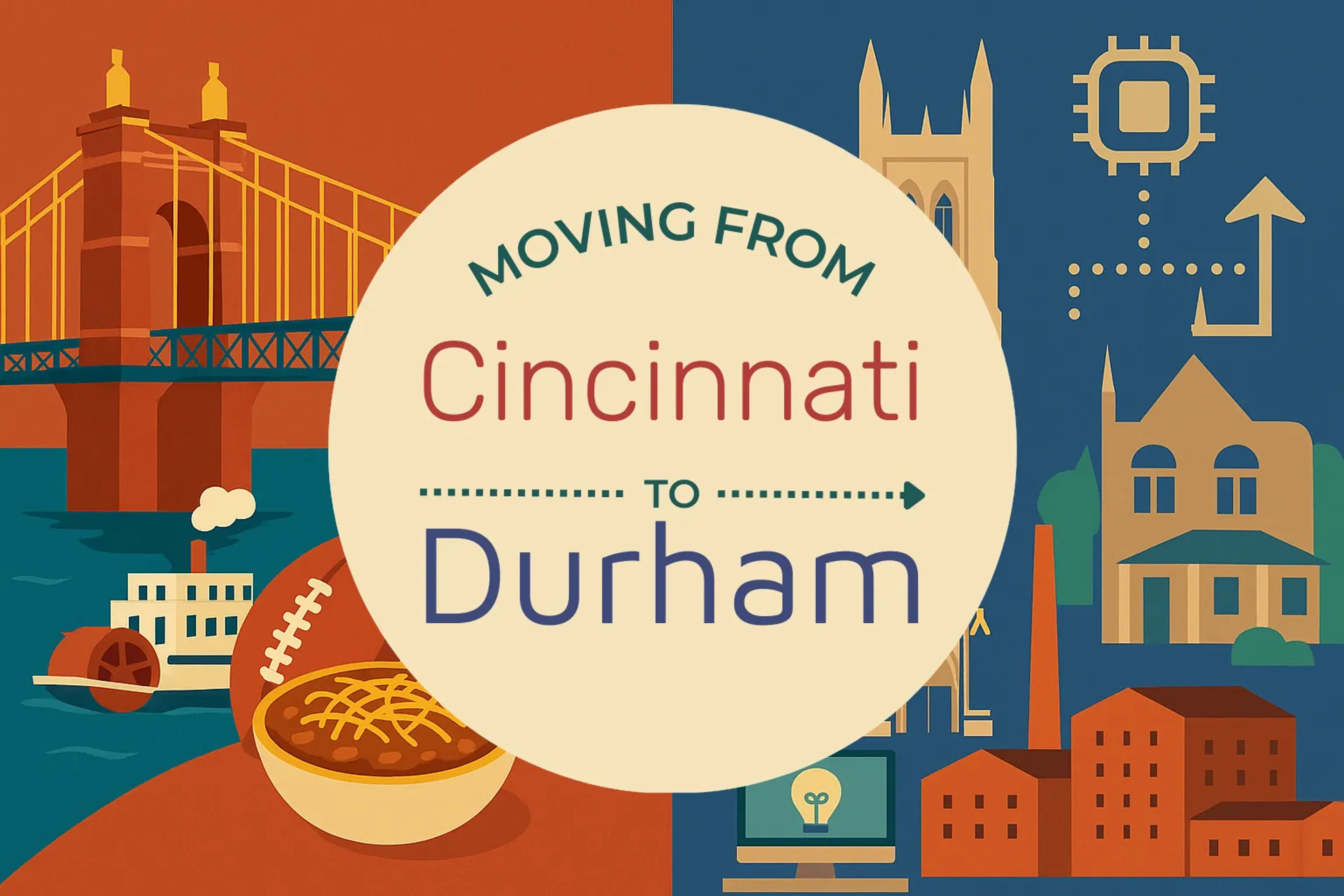 Side-by-side comparison of Cincinnati to Durham moving companies