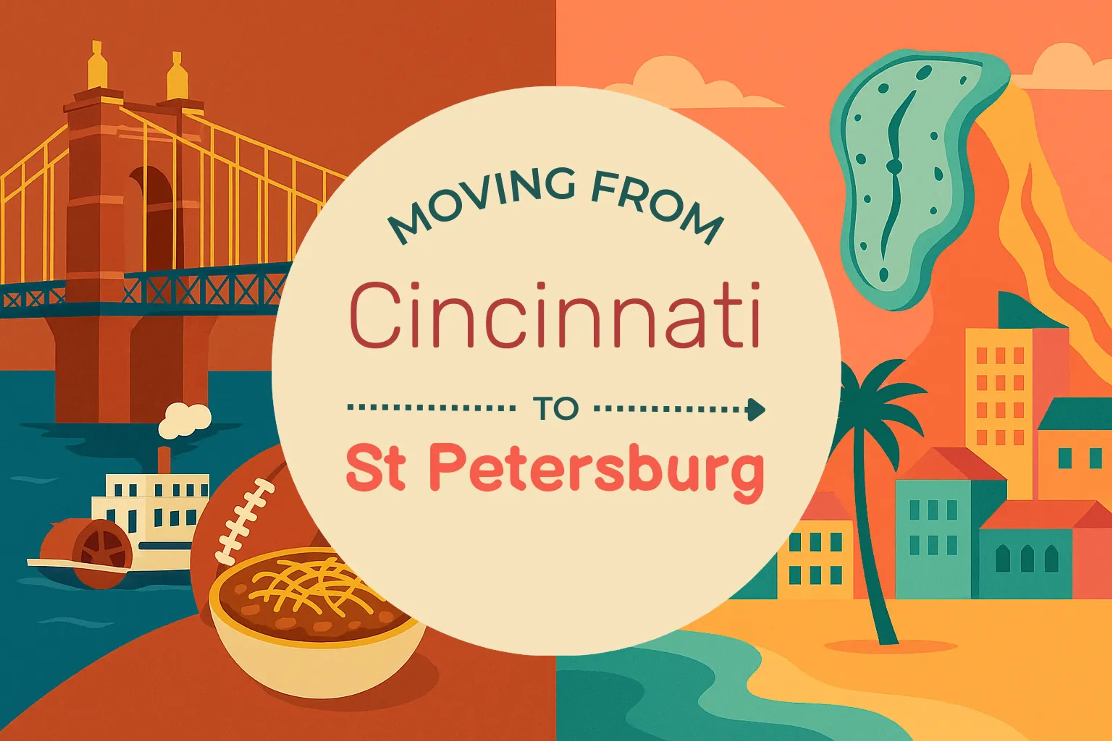 Side-by-side comparison of Cincinnati to St. Petersburg moving companies