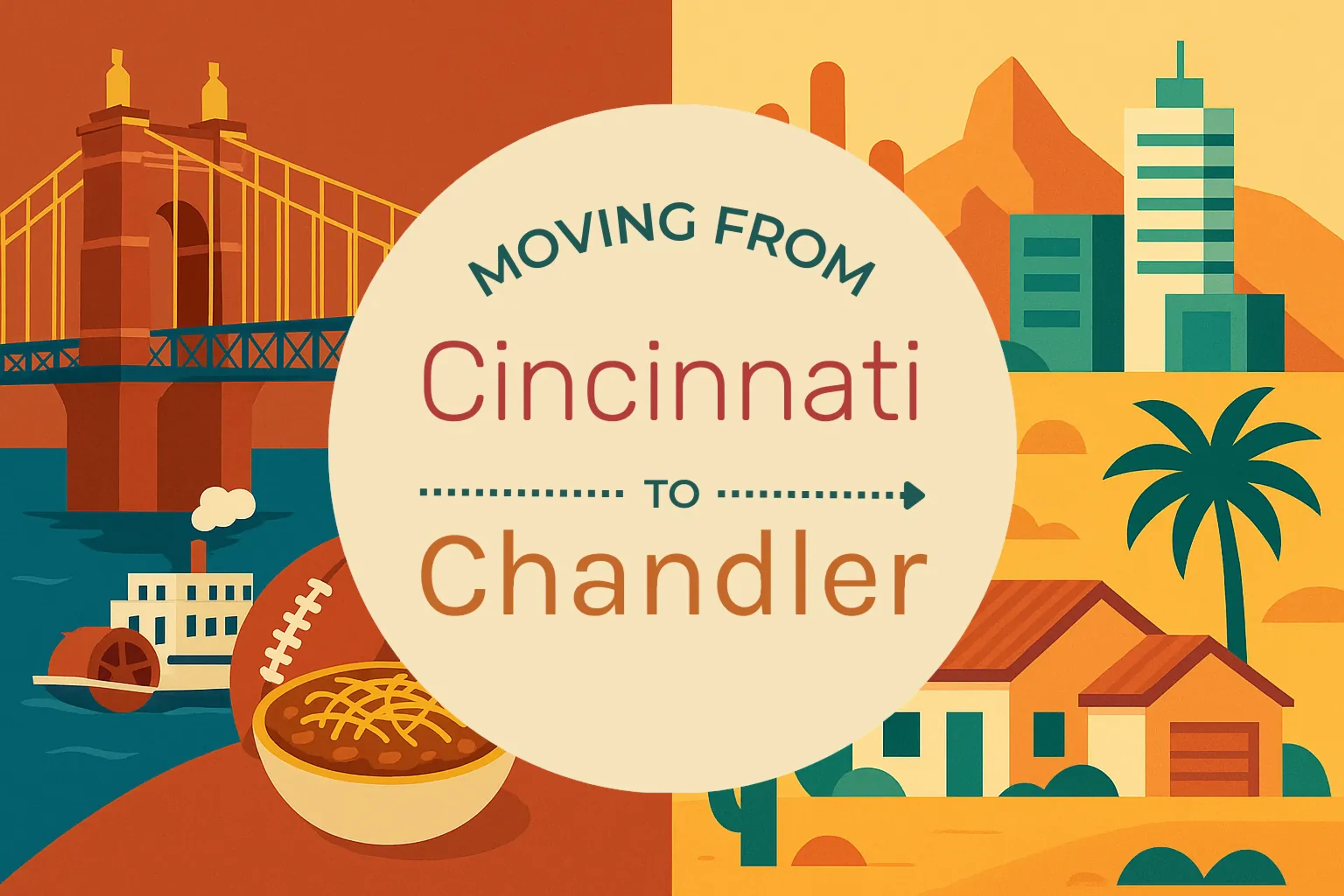 Side-by-side comparison of Cincinnati to Chandler moving companies