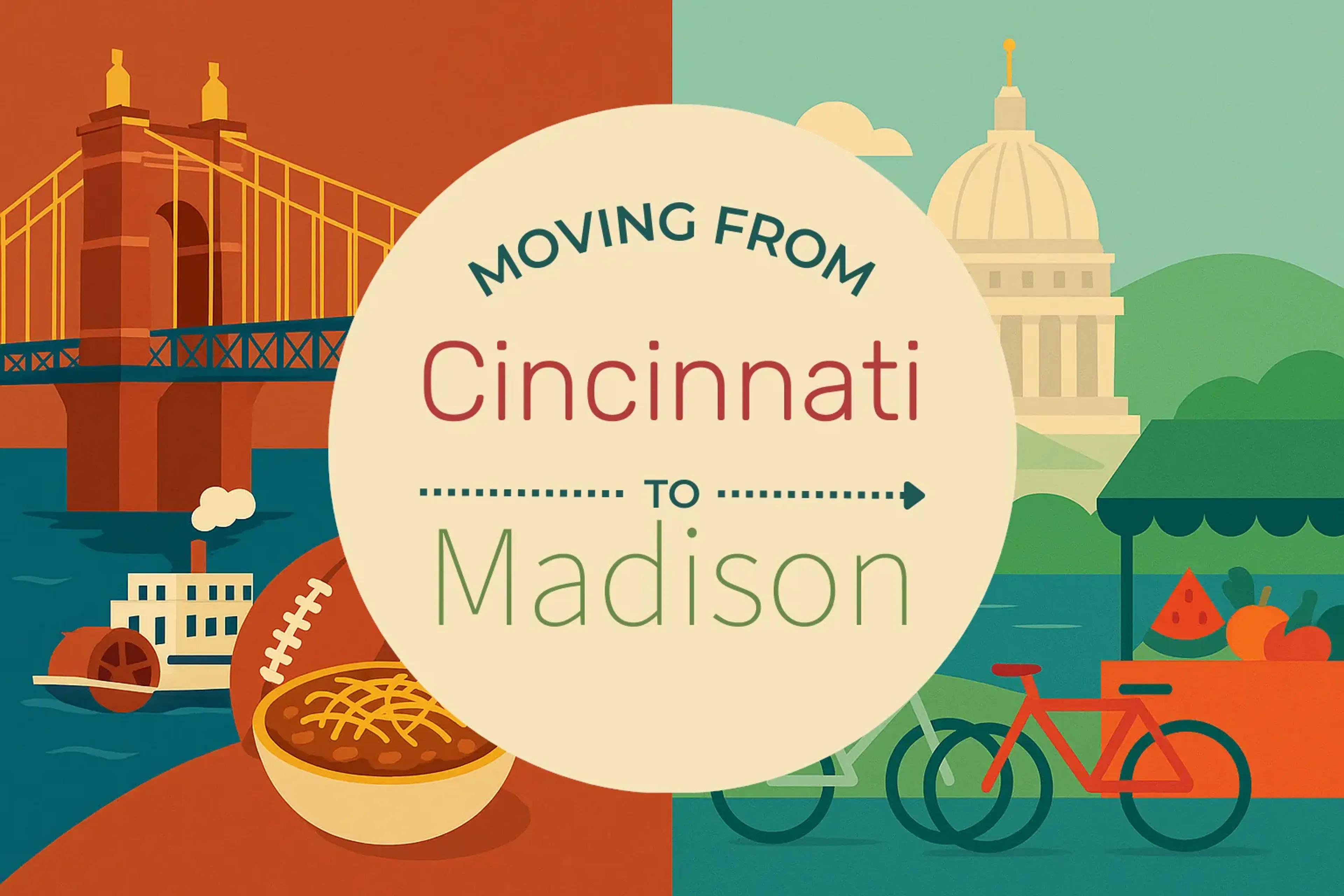Side-by-side comparison of Cincinnati to Madison moving companies
