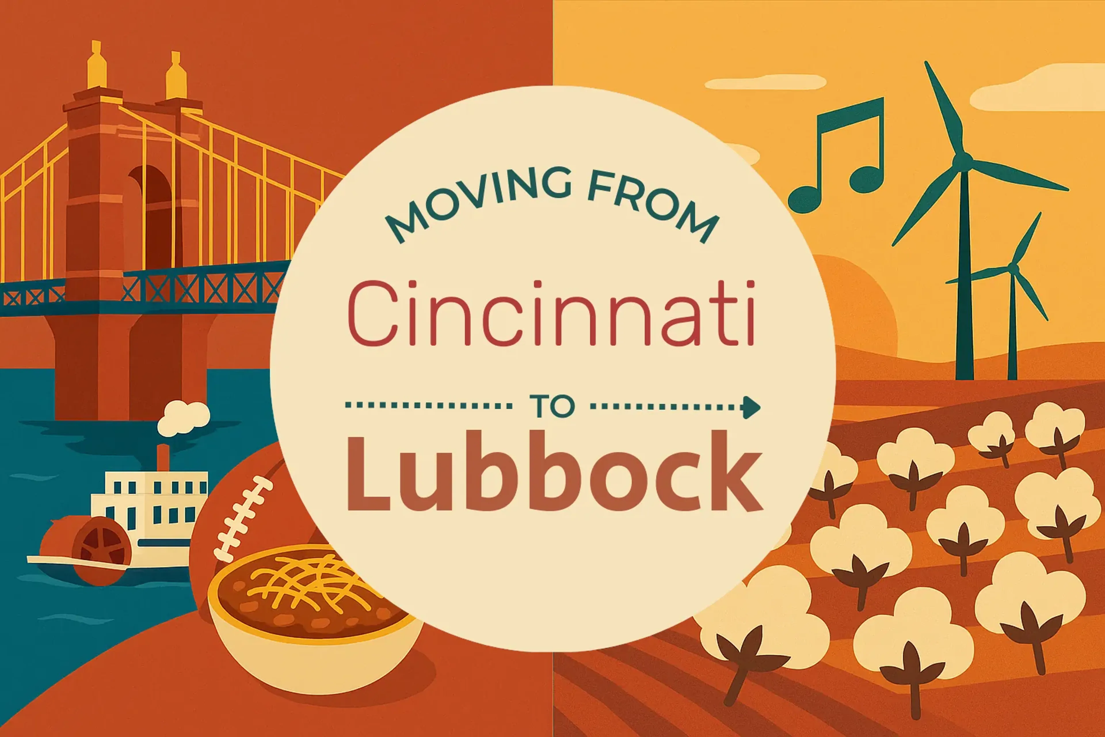 Side-by-side comparison of Cincinnati to Lubbock moving companies