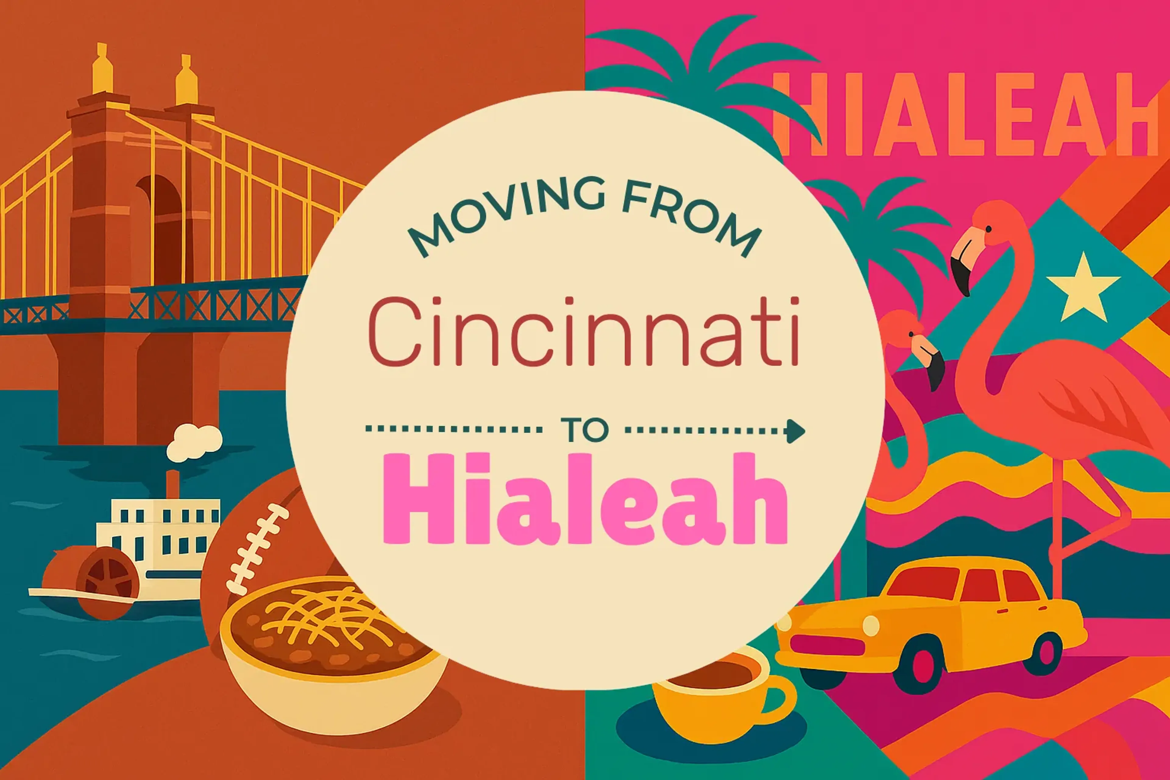 Side-by-side comparison of Cincinnati to Hialeah moving companies
