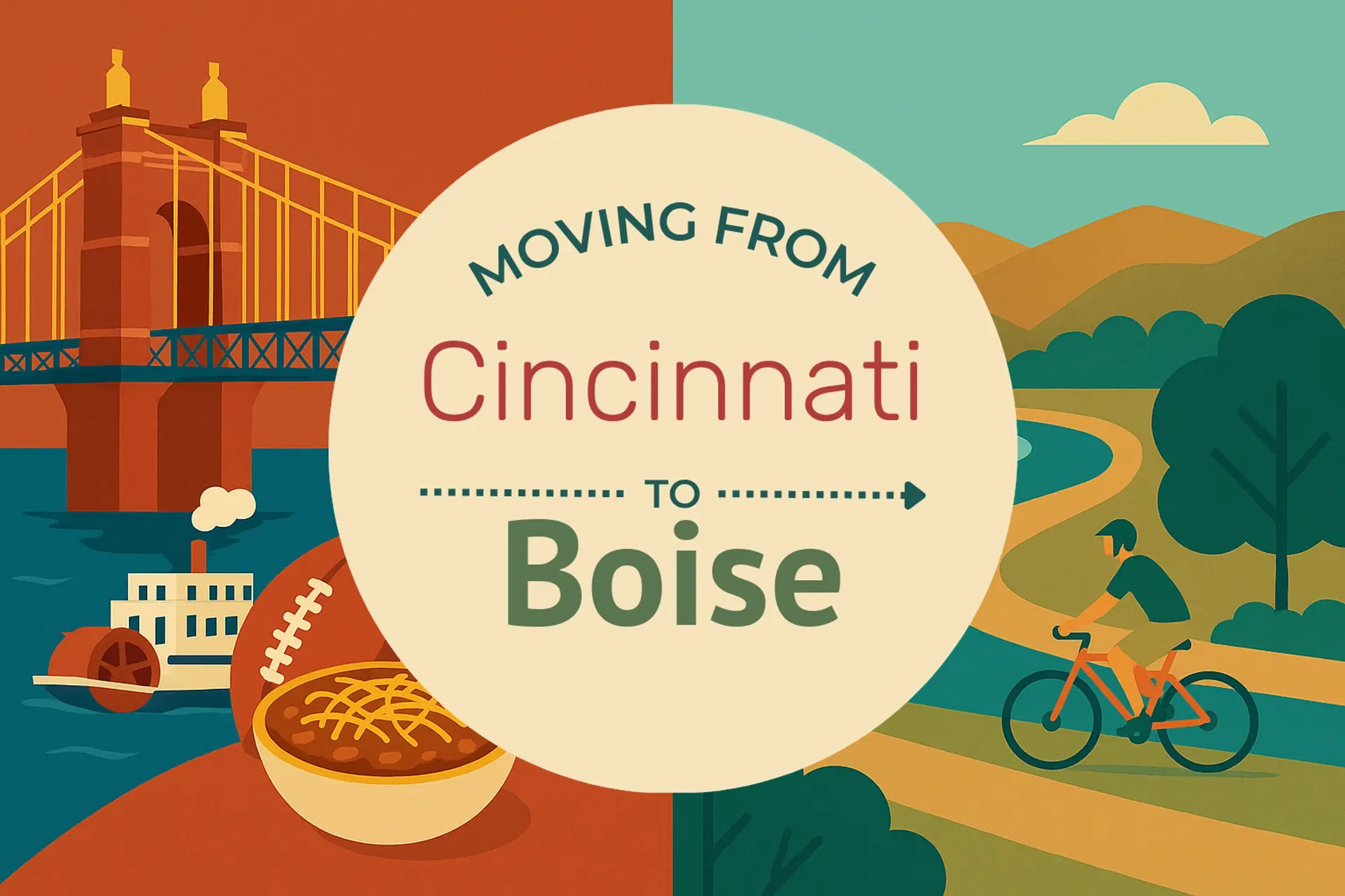 Side-by-side comparison of Cincinnati to Boise moving companies