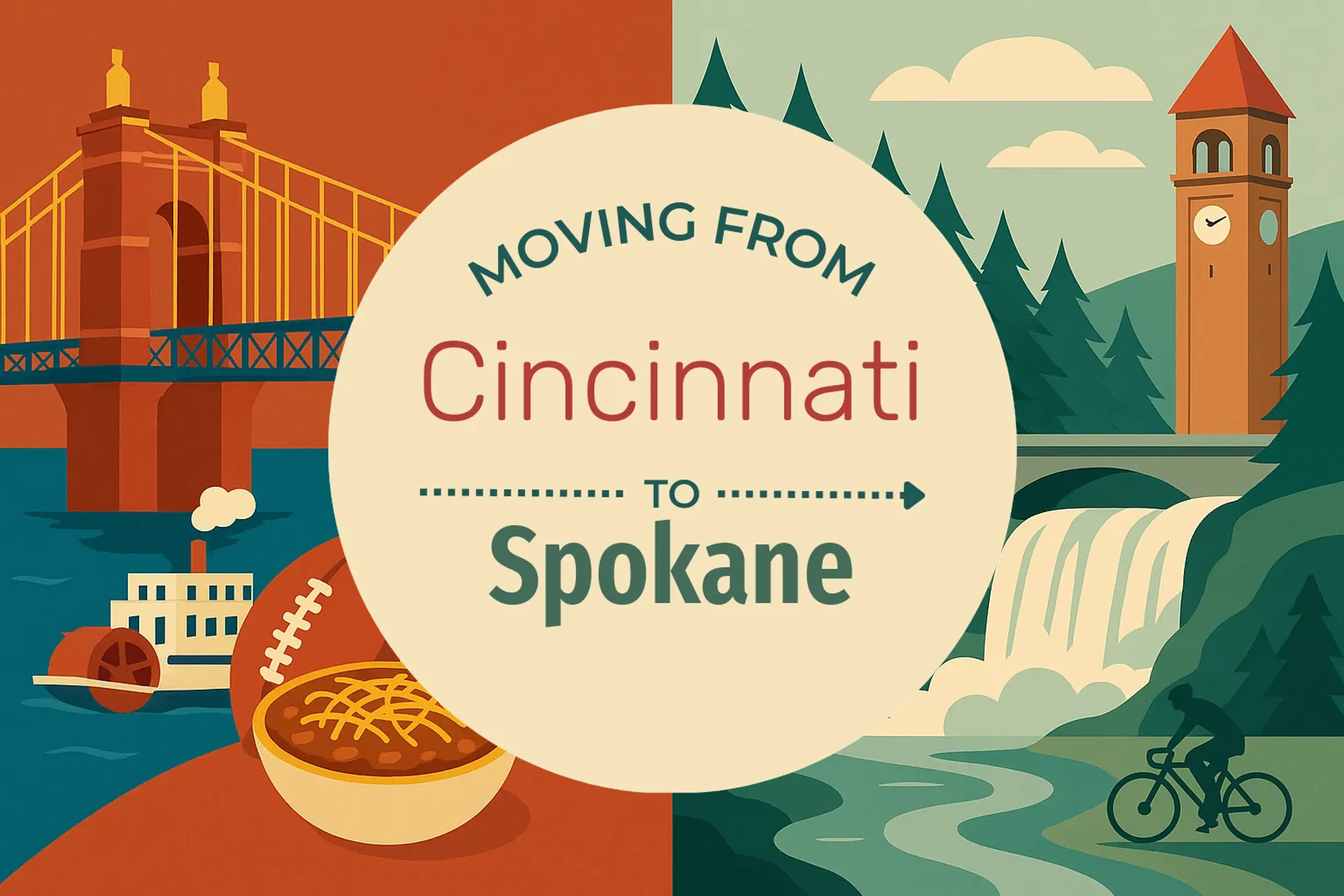 Side-by-side comparison of Cincinnati to Spokane moving companies