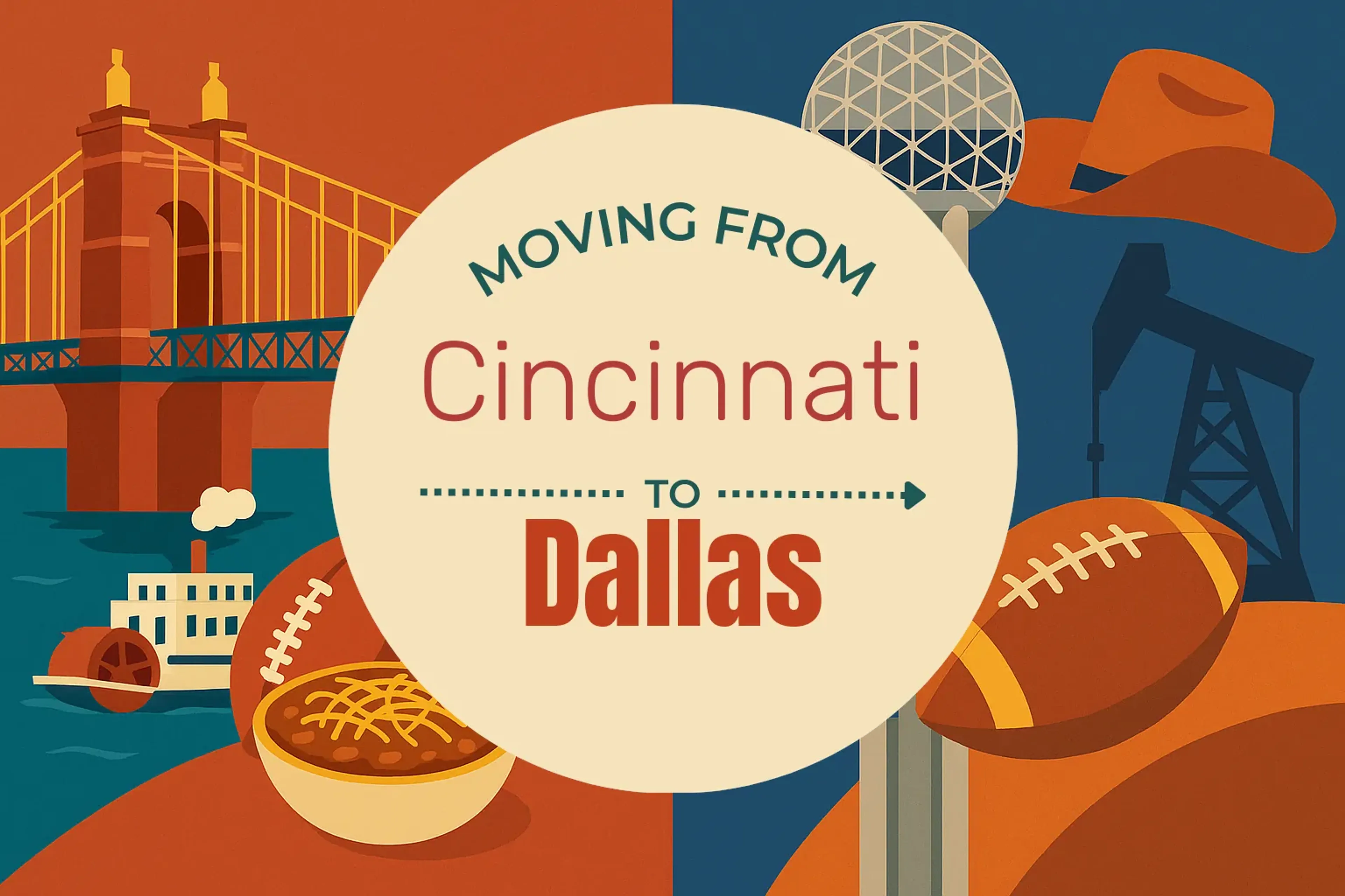 Side-by-side comparison of Cincinnati to Dallas moving companies