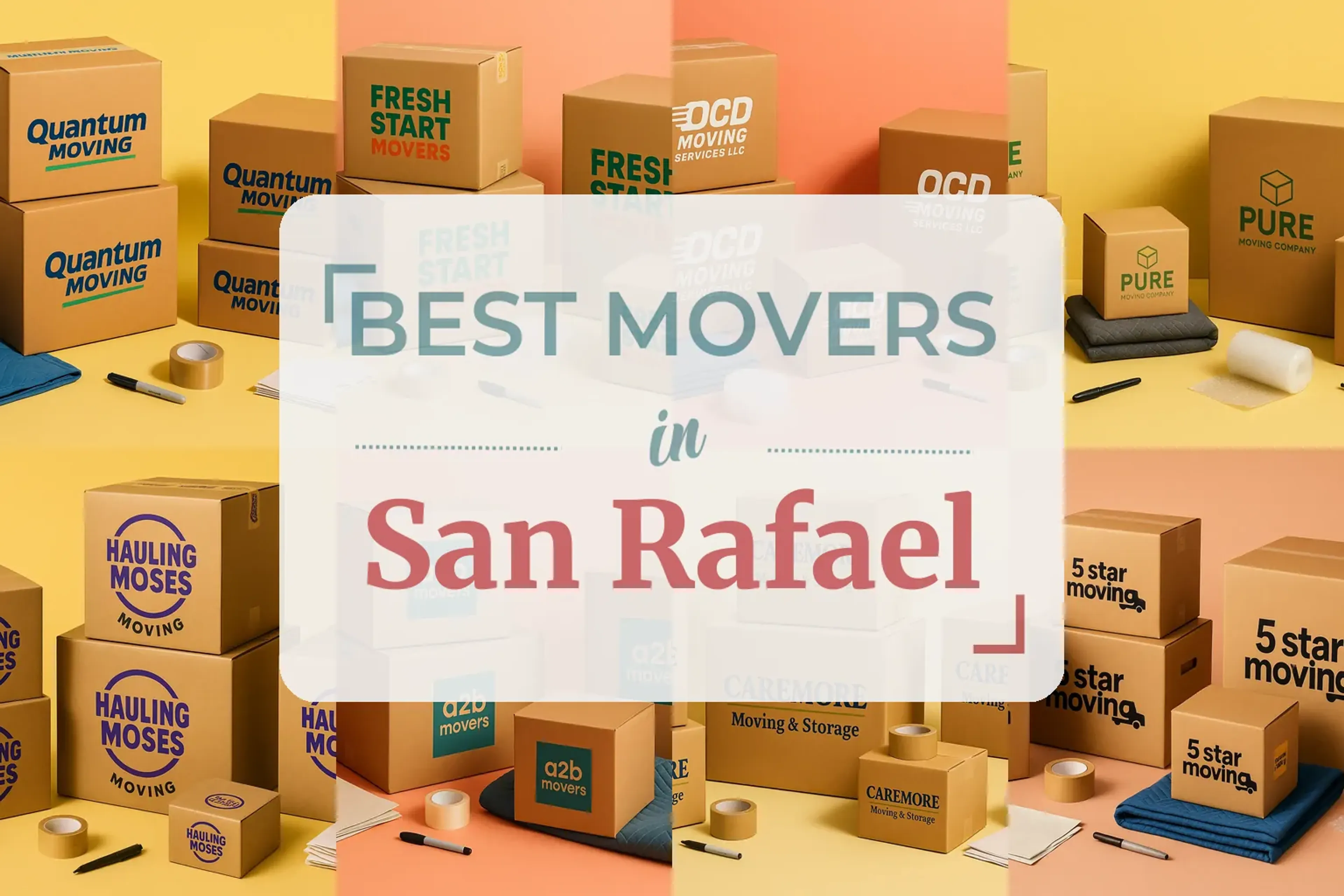 Side-by-side comparison of San Rafael moving companies