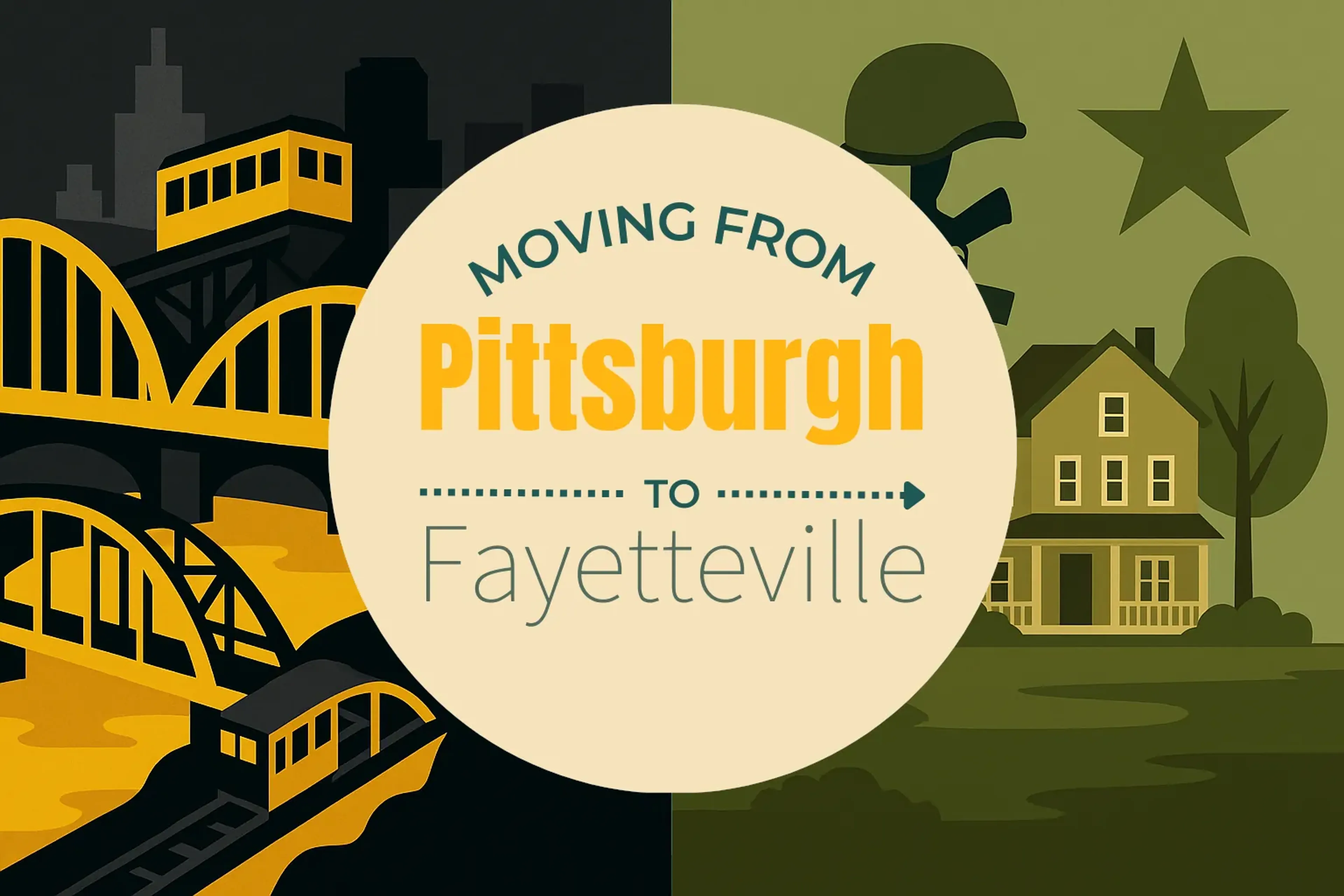 Side-by-side comparison of Pittsburgh to Fayetteville moving companies