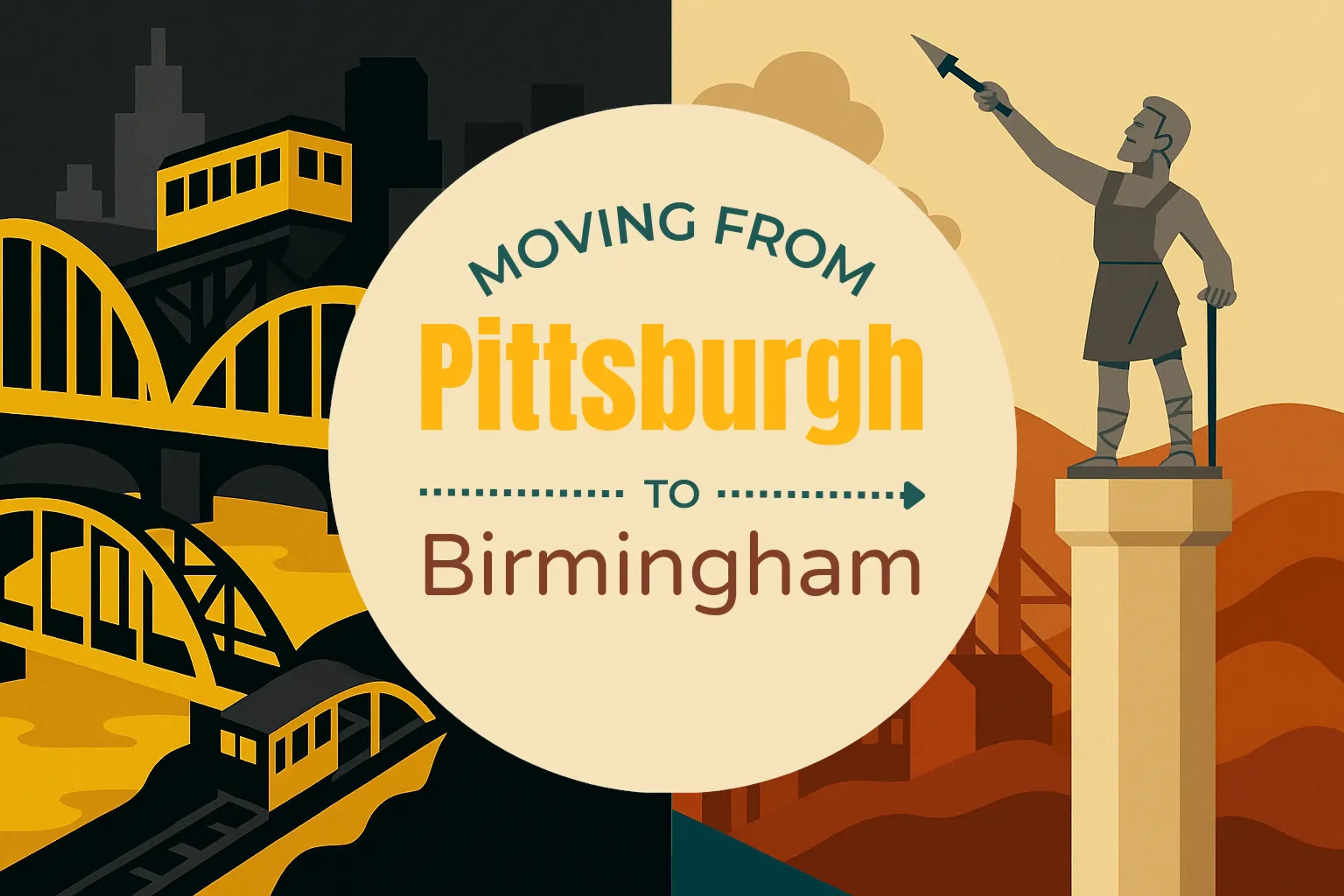 Side-by-side comparison of Pittsburgh to Birmingham moving companies