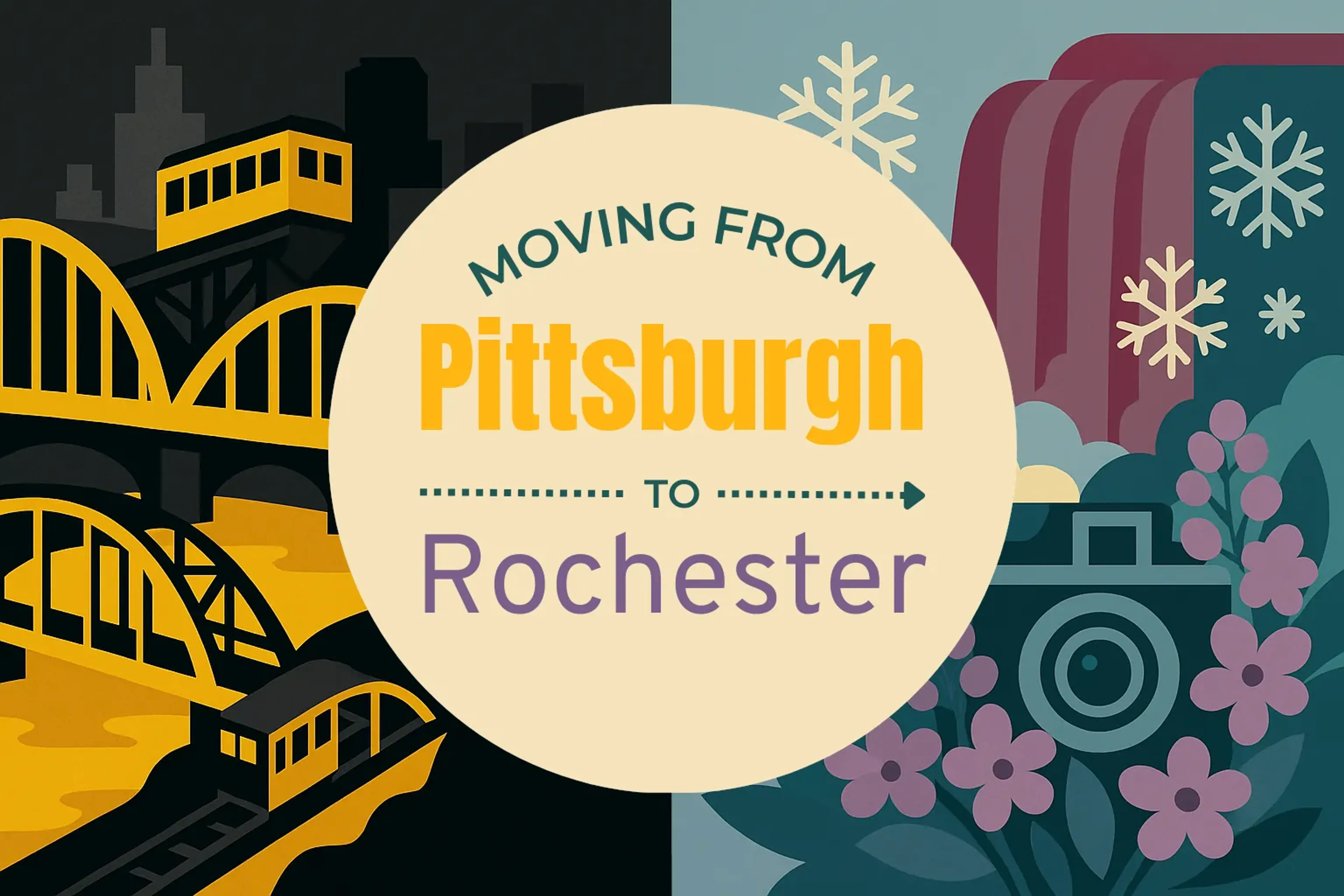Side-by-side comparison of Pittsburgh to Rochester moving companies