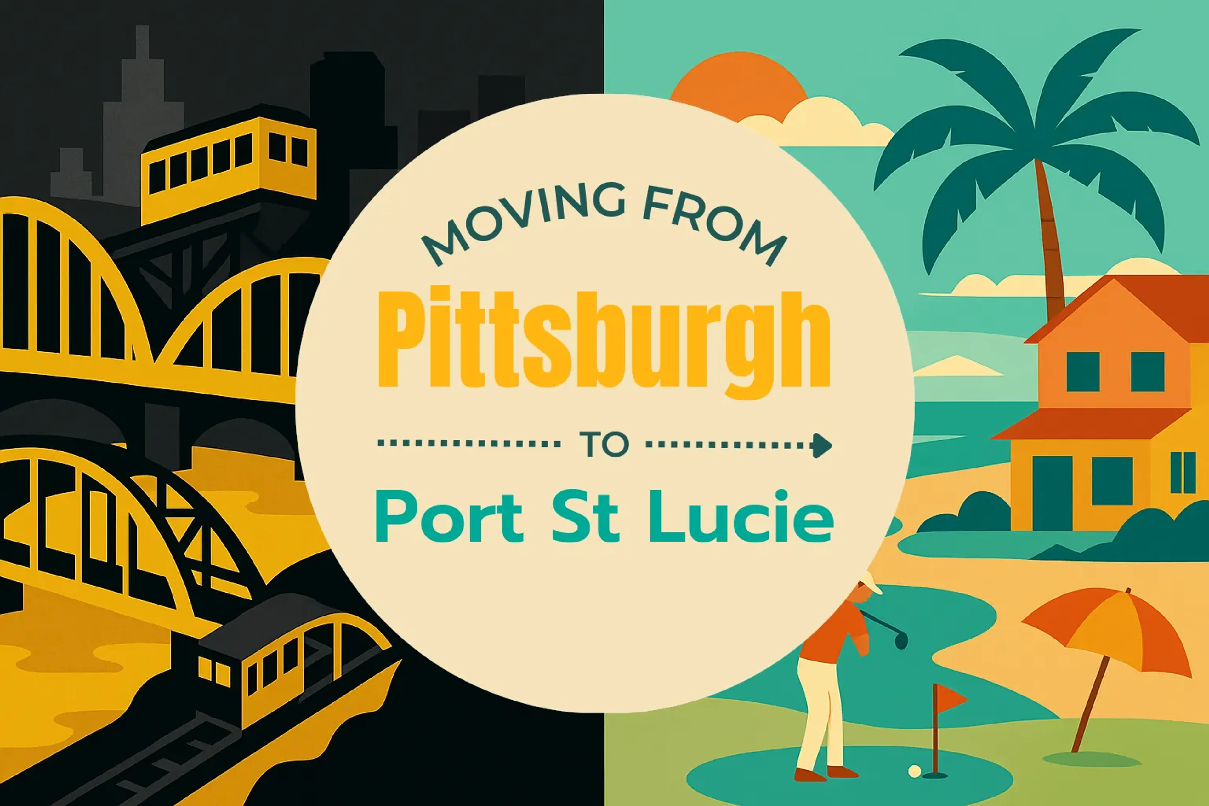 Side-by-side comparison of Pittsburgh to Port St. Lucie moving companies