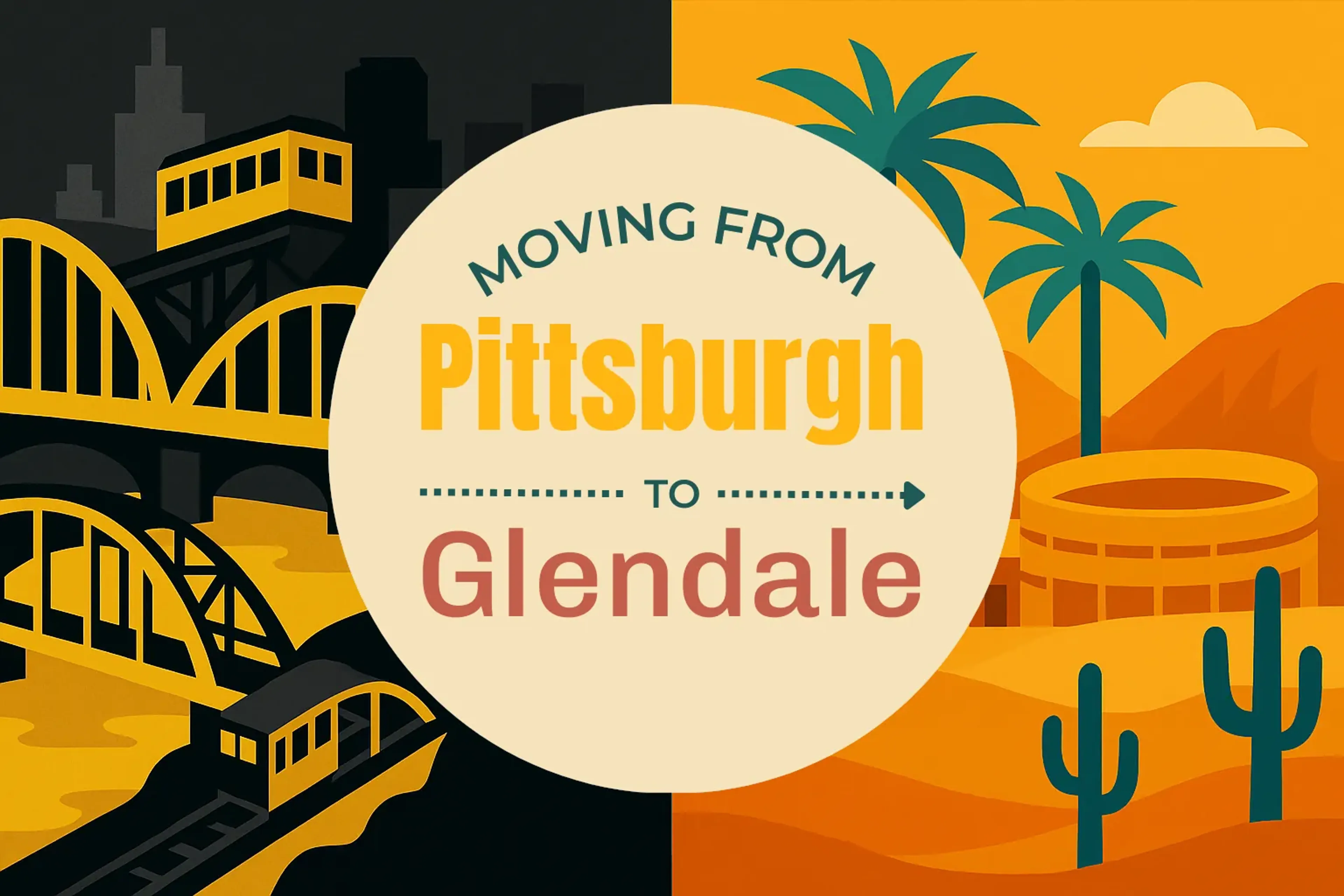Side-by-side comparison of Pittsburgh to Glendale moving companies