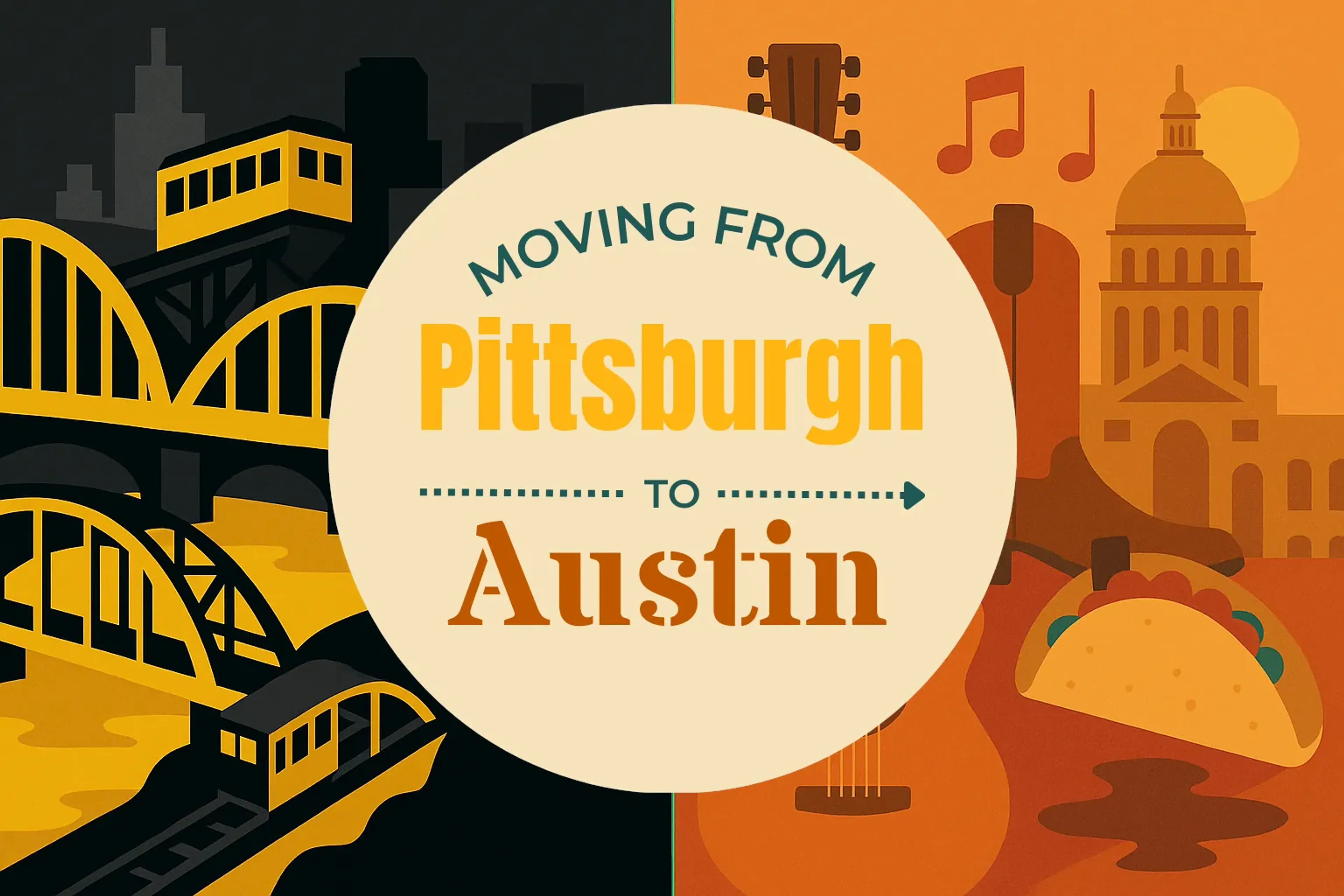Side-by-side comparison of Pittsburgh to Austin moving companies