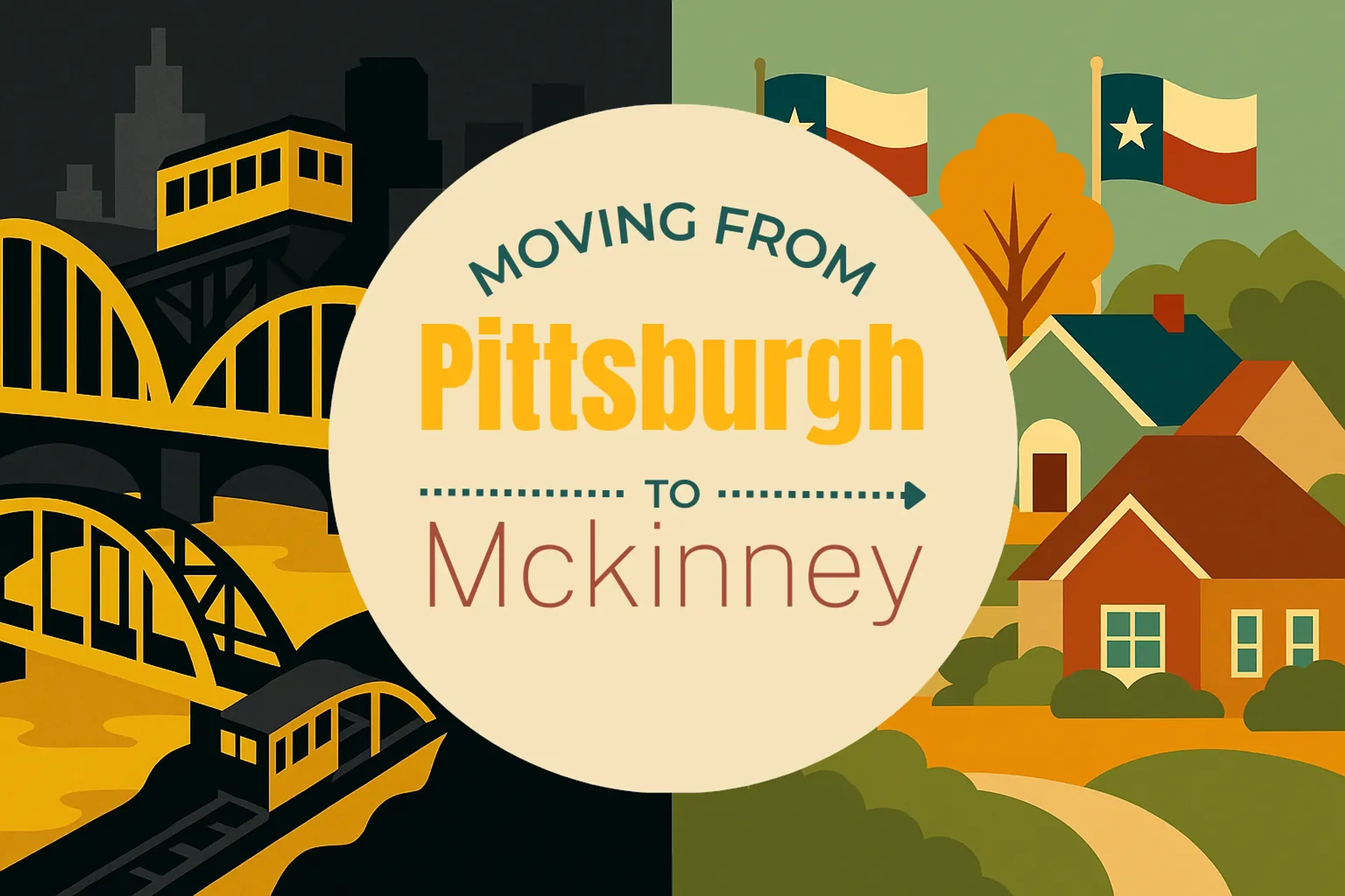 Side-by-side comparison of Pittsburgh to Mckinney moving companies