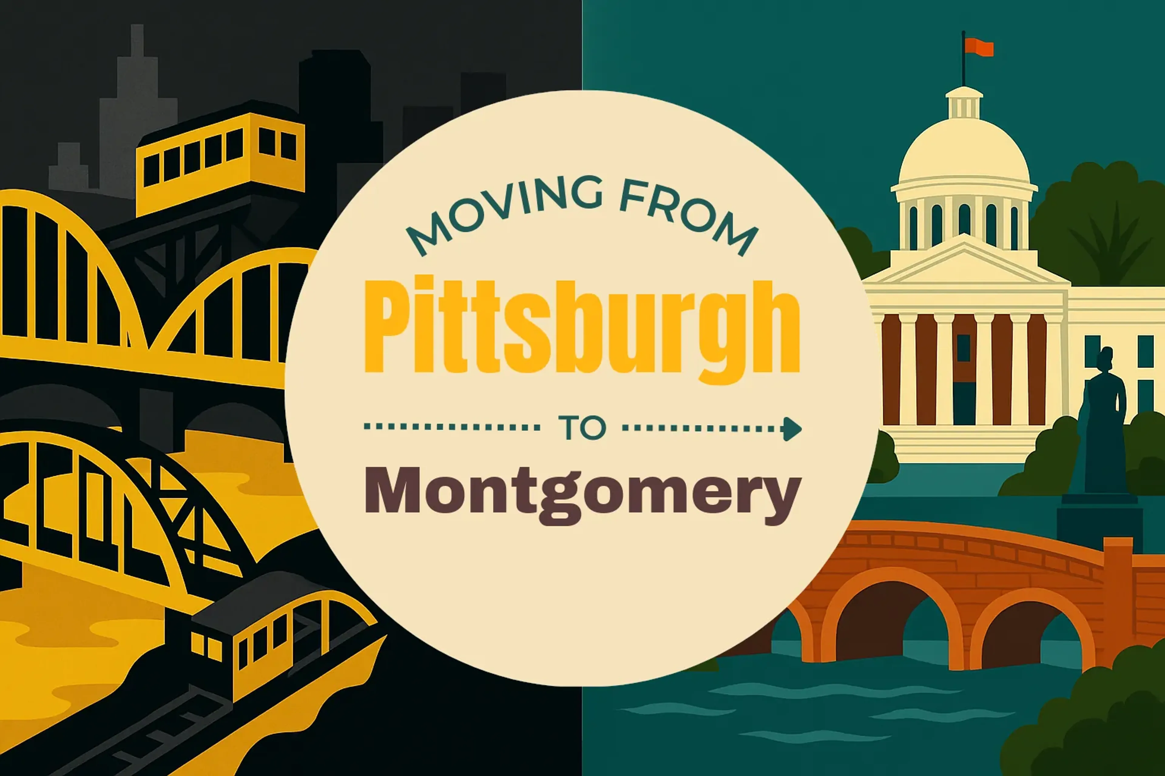 Side-by-side comparison of Pittsburgh to Montgomery moving companies