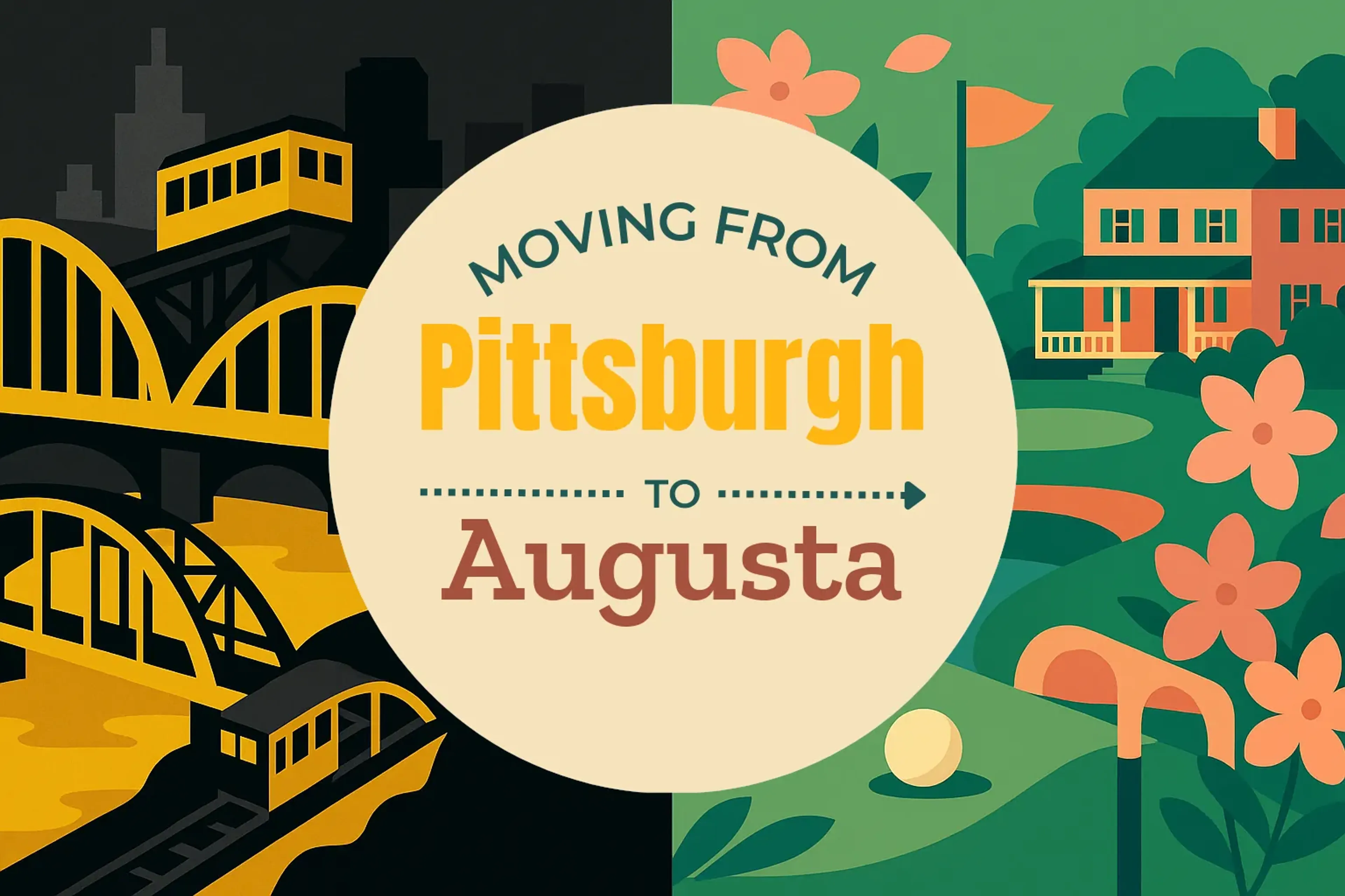 Side-by-side comparison of Pittsburgh to Augusta moving companies