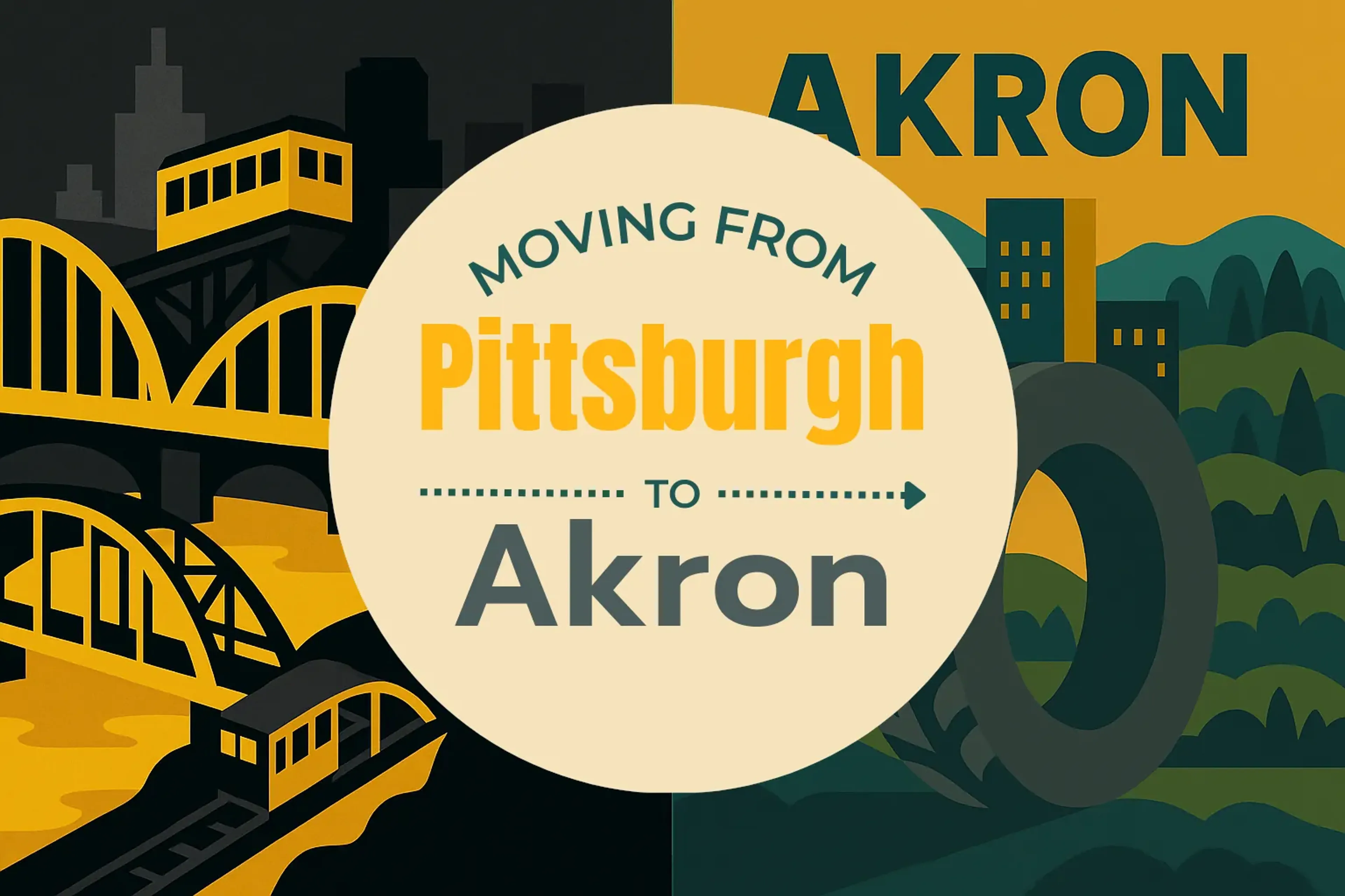 Side-by-side comparison of Pittsburgh to Akron moving companies