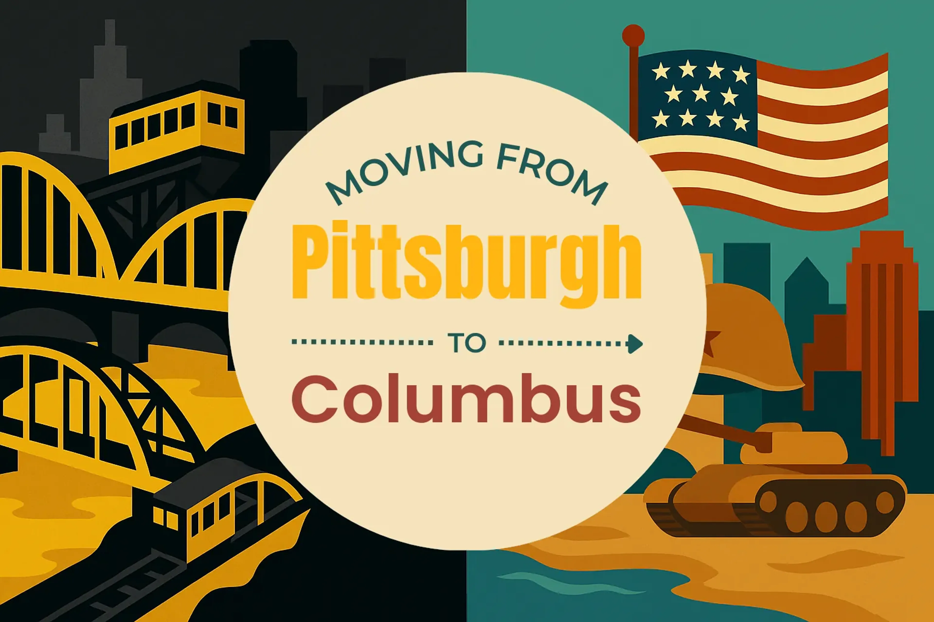 Side-by-side comparison of Pittsburgh to Columbus moving companies