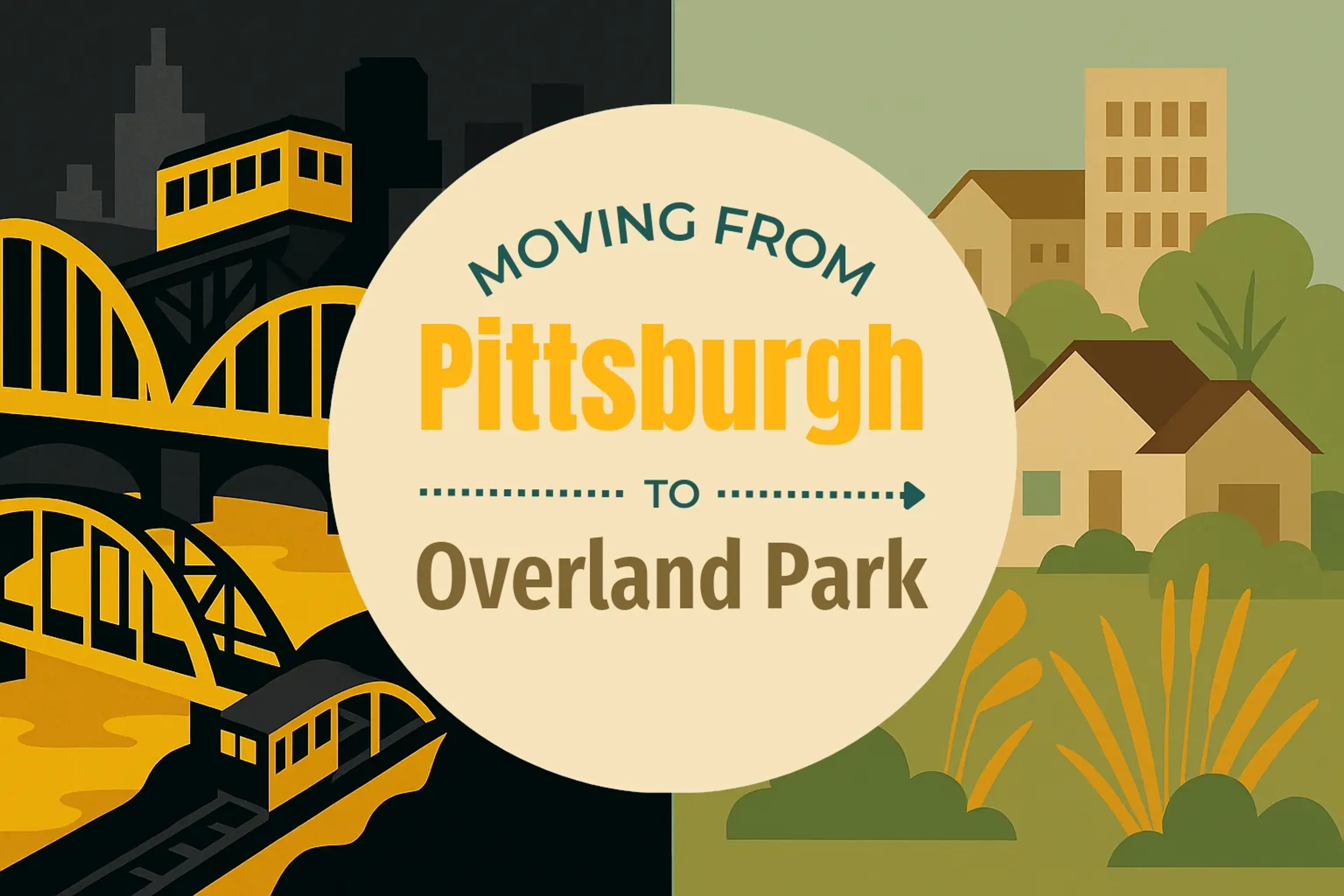 Side-by-side comparison of Pittsburgh to Overland Park moving companies