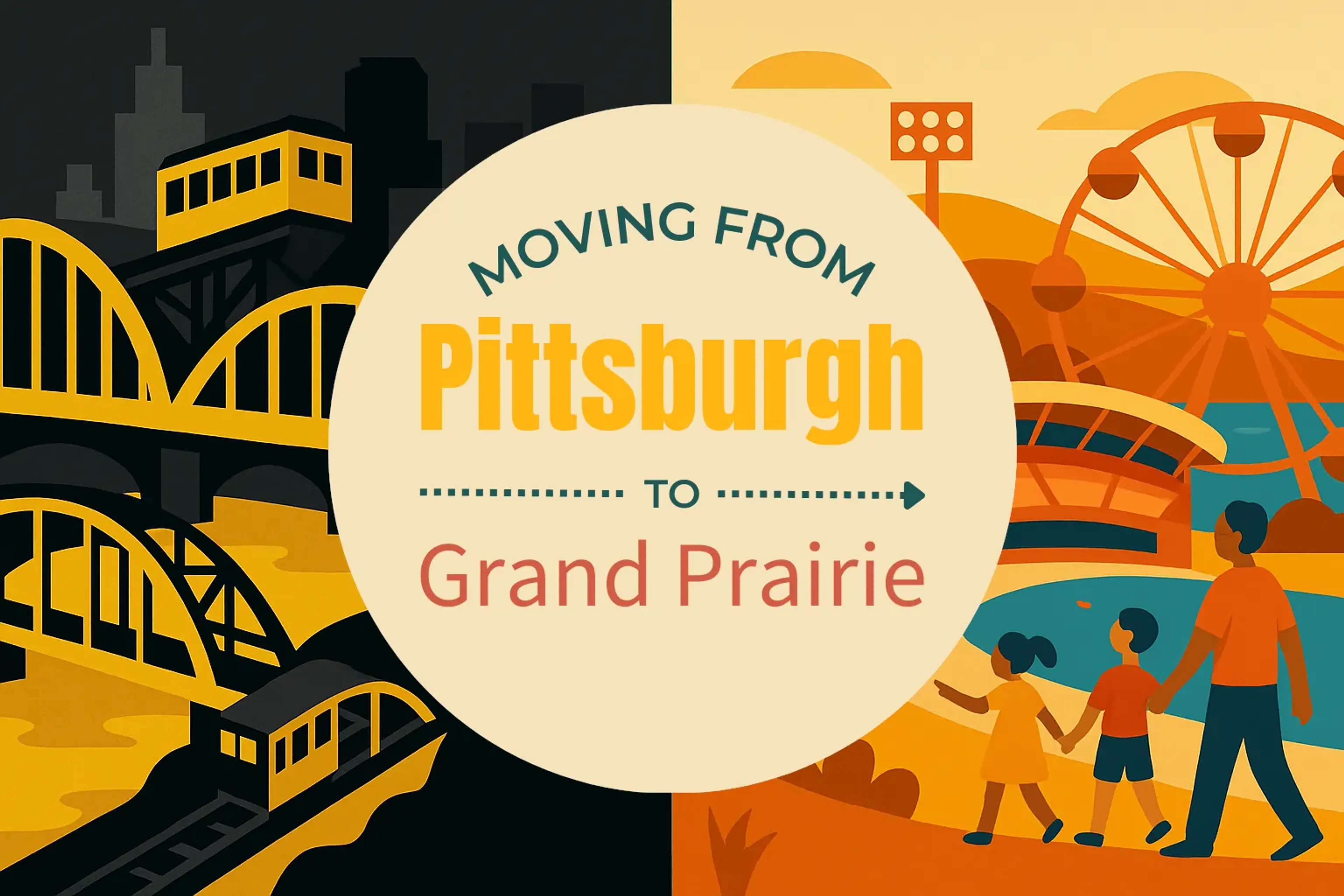 Side-by-side comparison of Pittsburgh to Grand Prairie moving companies