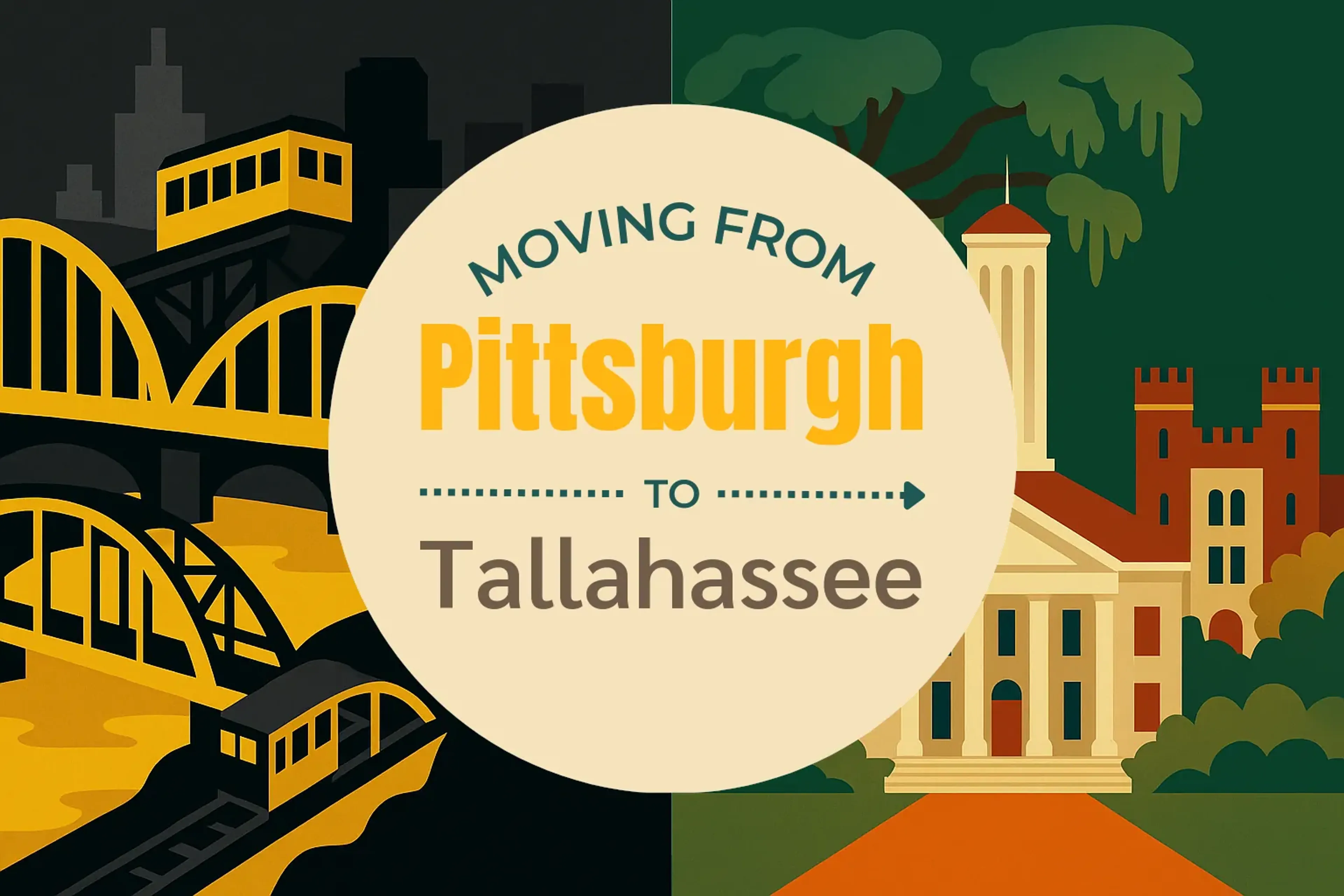 Side-by-side comparison of Pittsburgh to Tallahassee moving companies