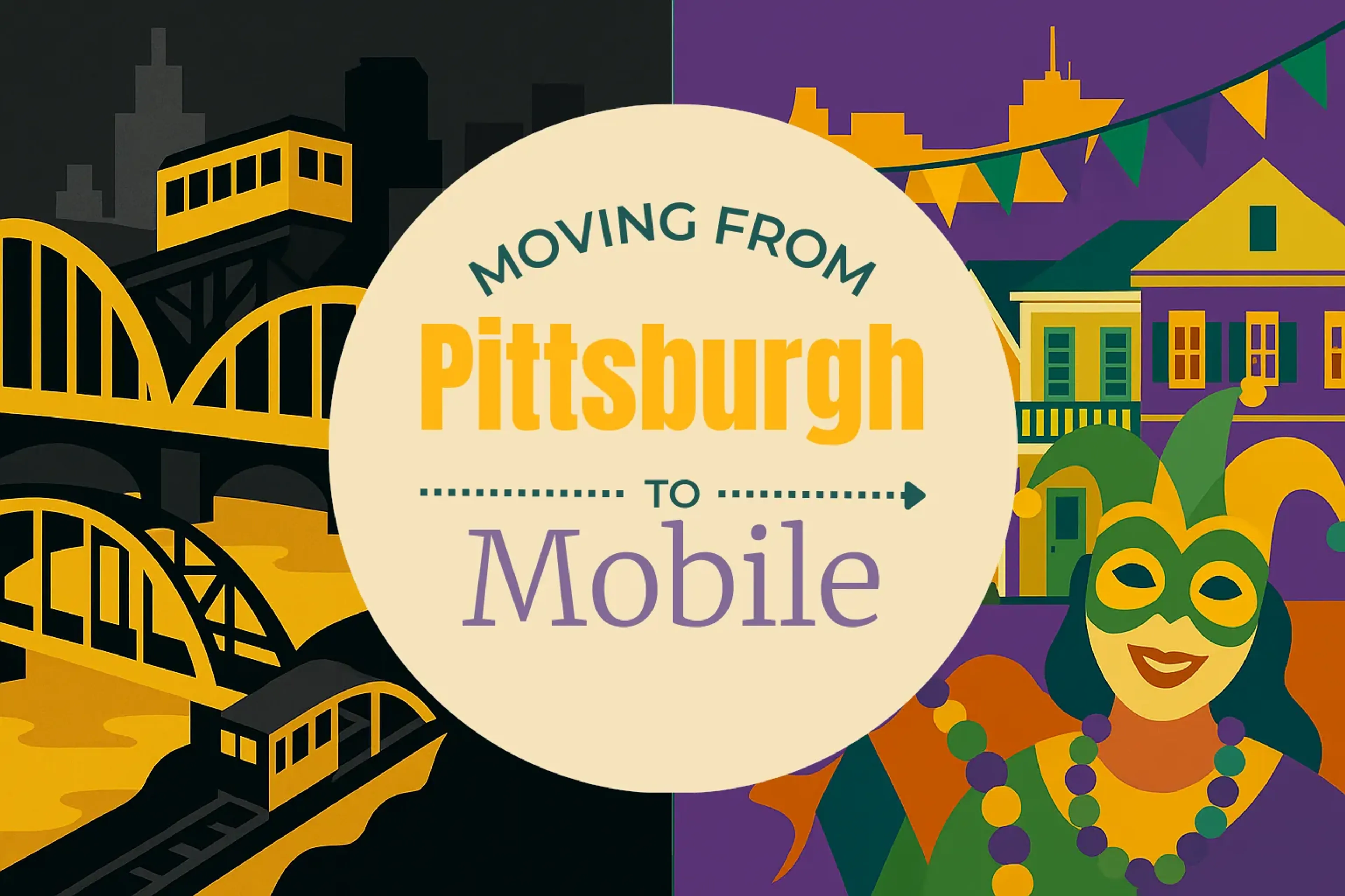 Side-by-side comparison of Pittsburgh to Mobile moving companies