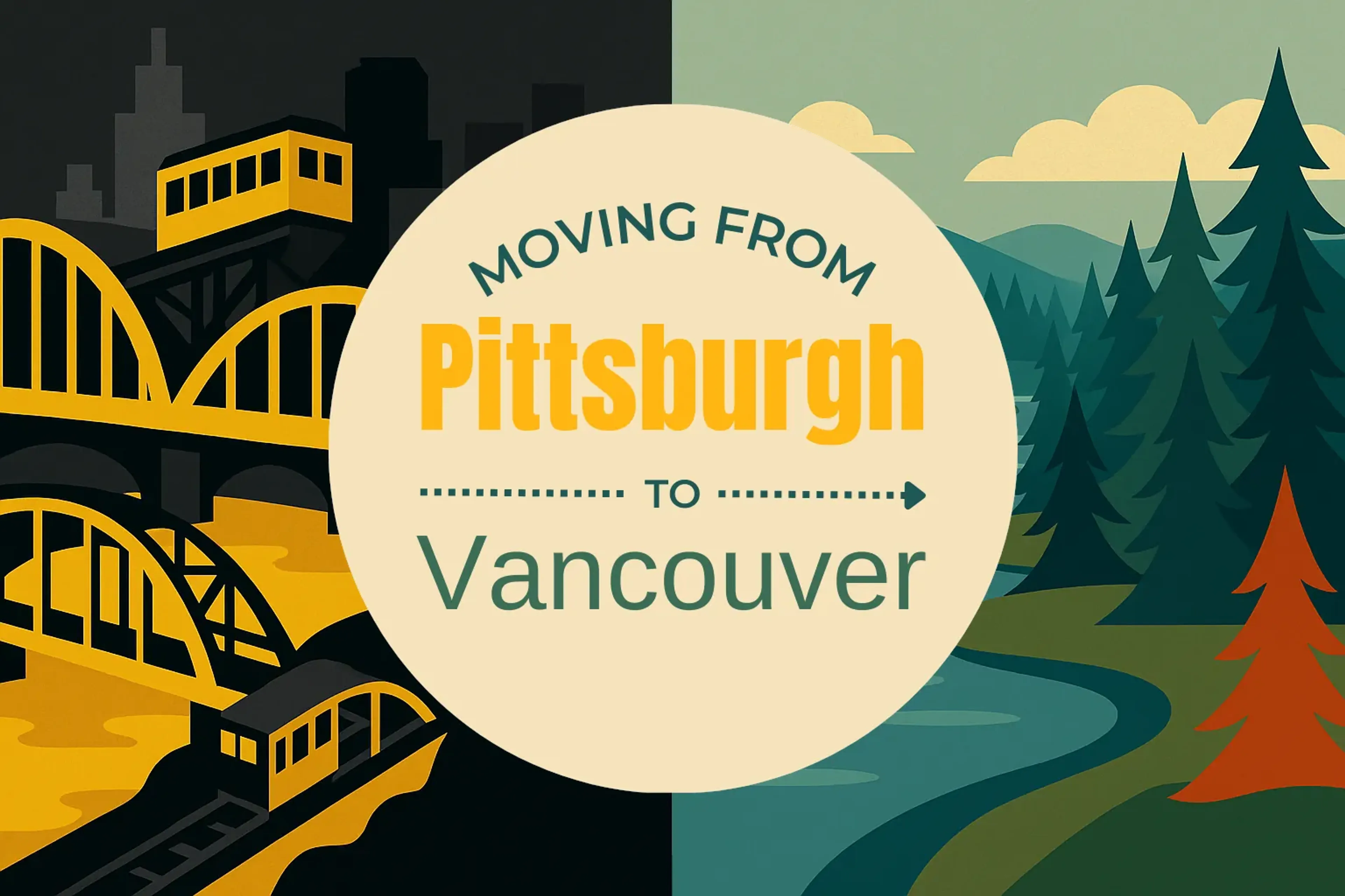 Side-by-side comparison of Pittsburgh to Vancouver moving companies