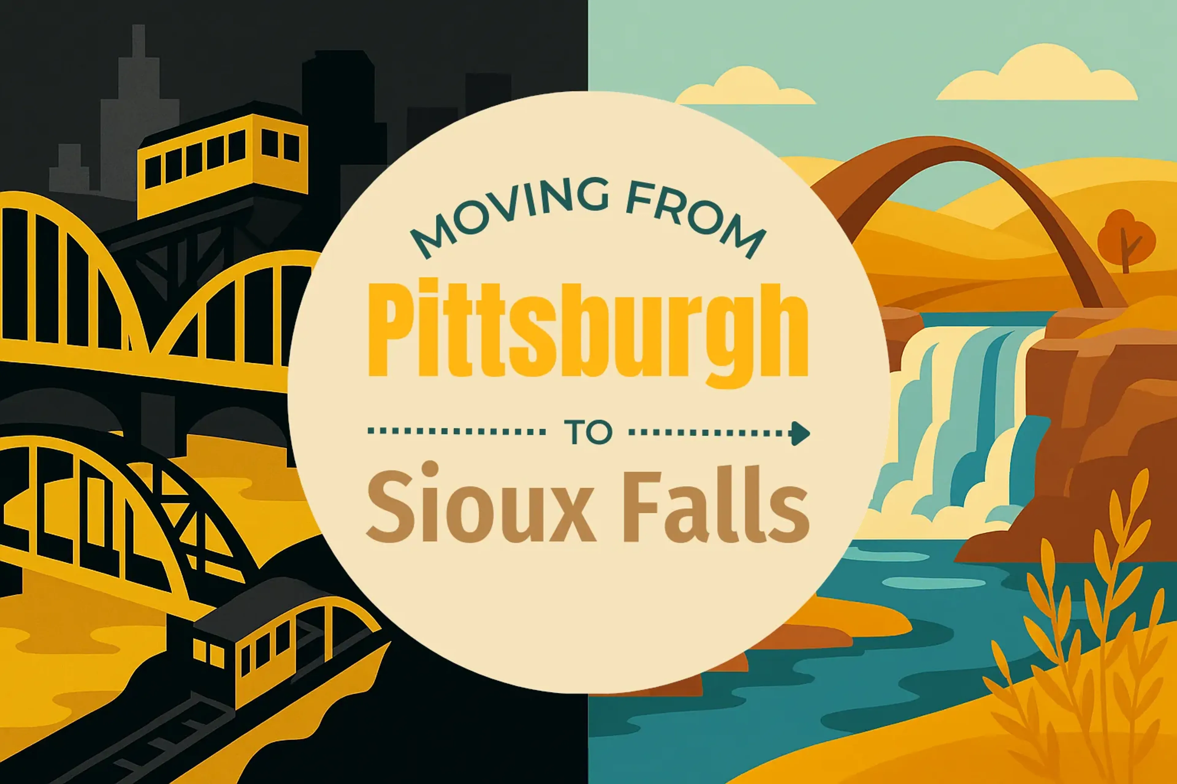 Side-by-side comparison of Pittsburgh to Sioux Falls moving companies
