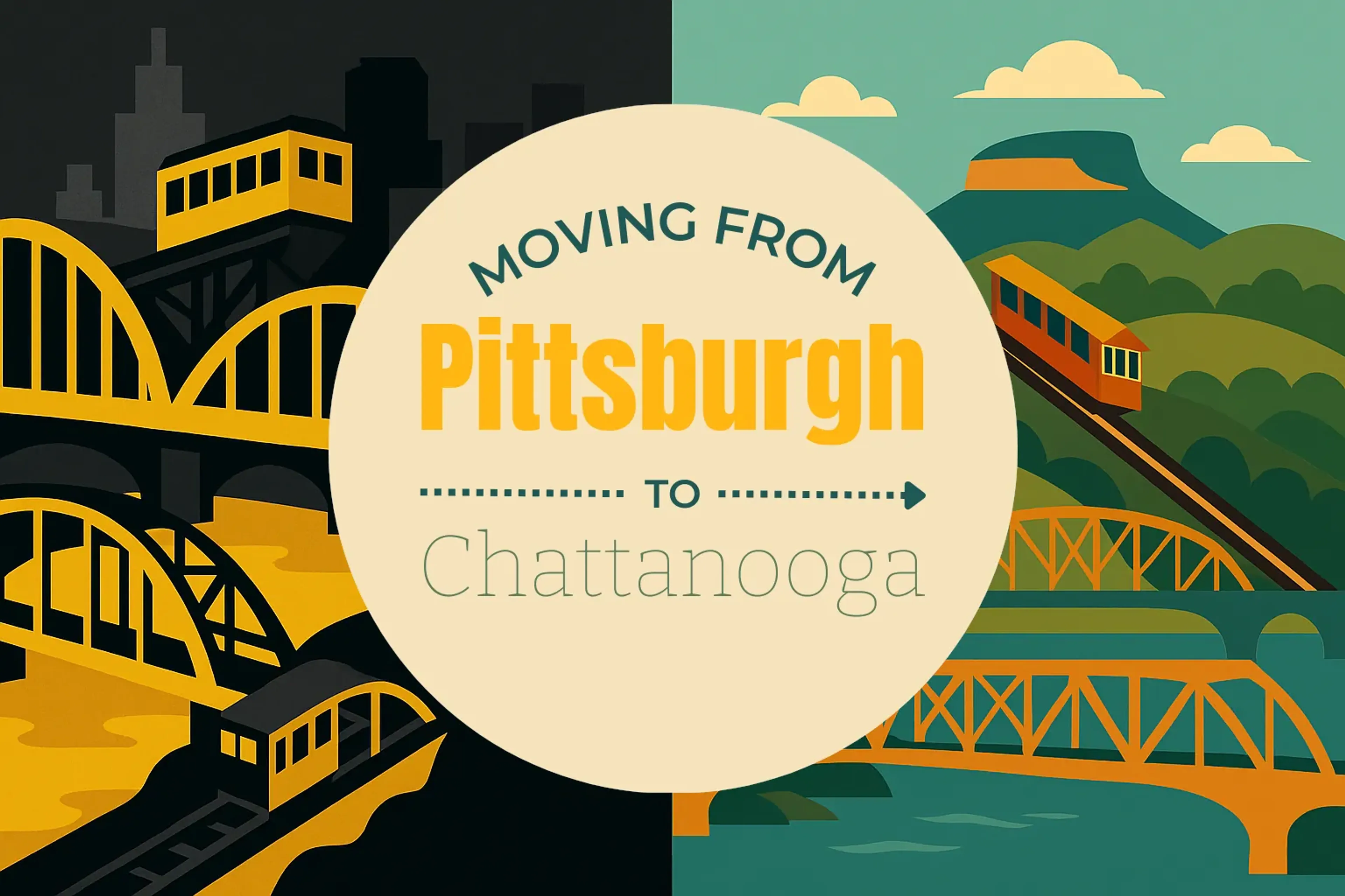 Side-by-side comparison of Pittsburgh to Chattanooga moving companies